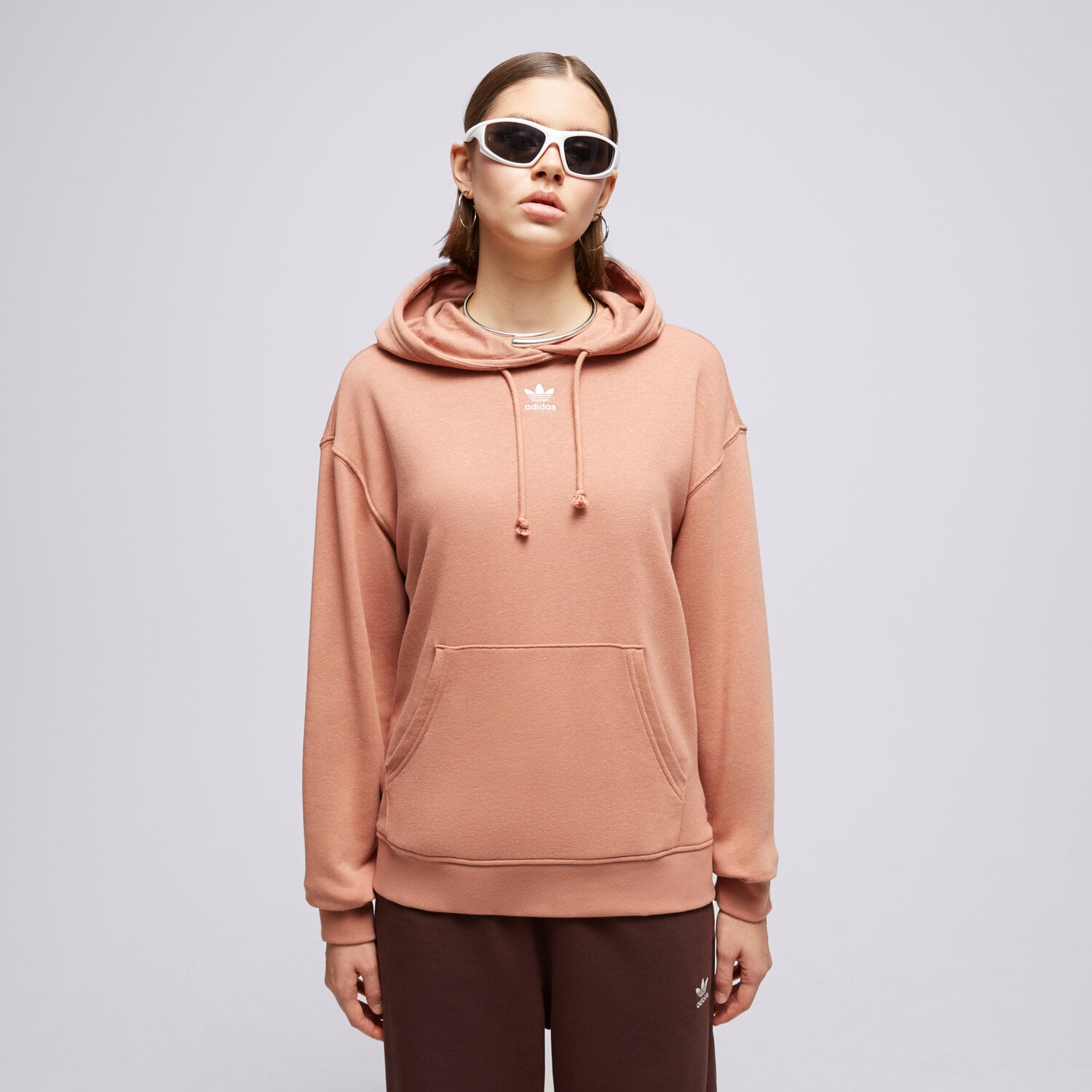 Bluza damska ADIDAS BLUZA Z KAPTUREM ESS+ HOODIE IC1810 RÓŻOWY
