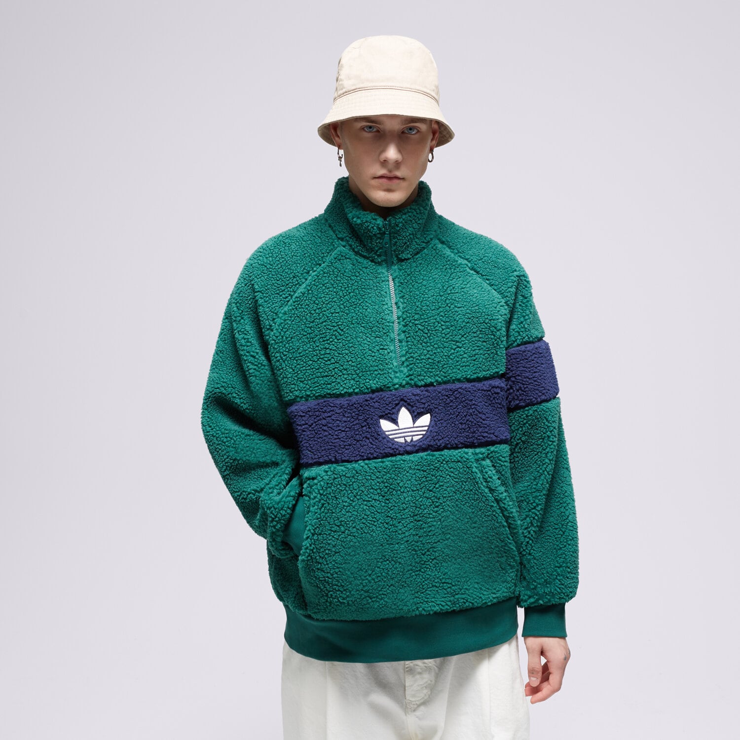 Bluza męska ADIDAS POLAR WNTR FLEECE IM4659 ZIELONY