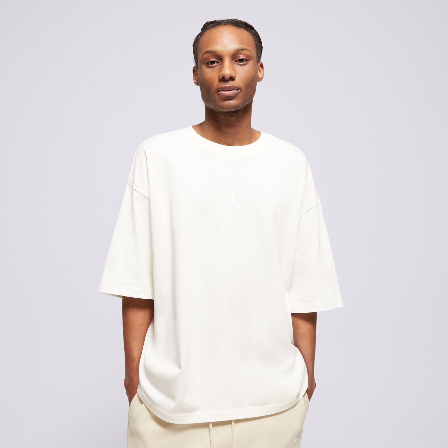 Koszulka, t-shirt sportowy męski JORDAN T-SHIRT JORDAN FLIGHT ESSENTIALS IB7345-133 BIAŁY