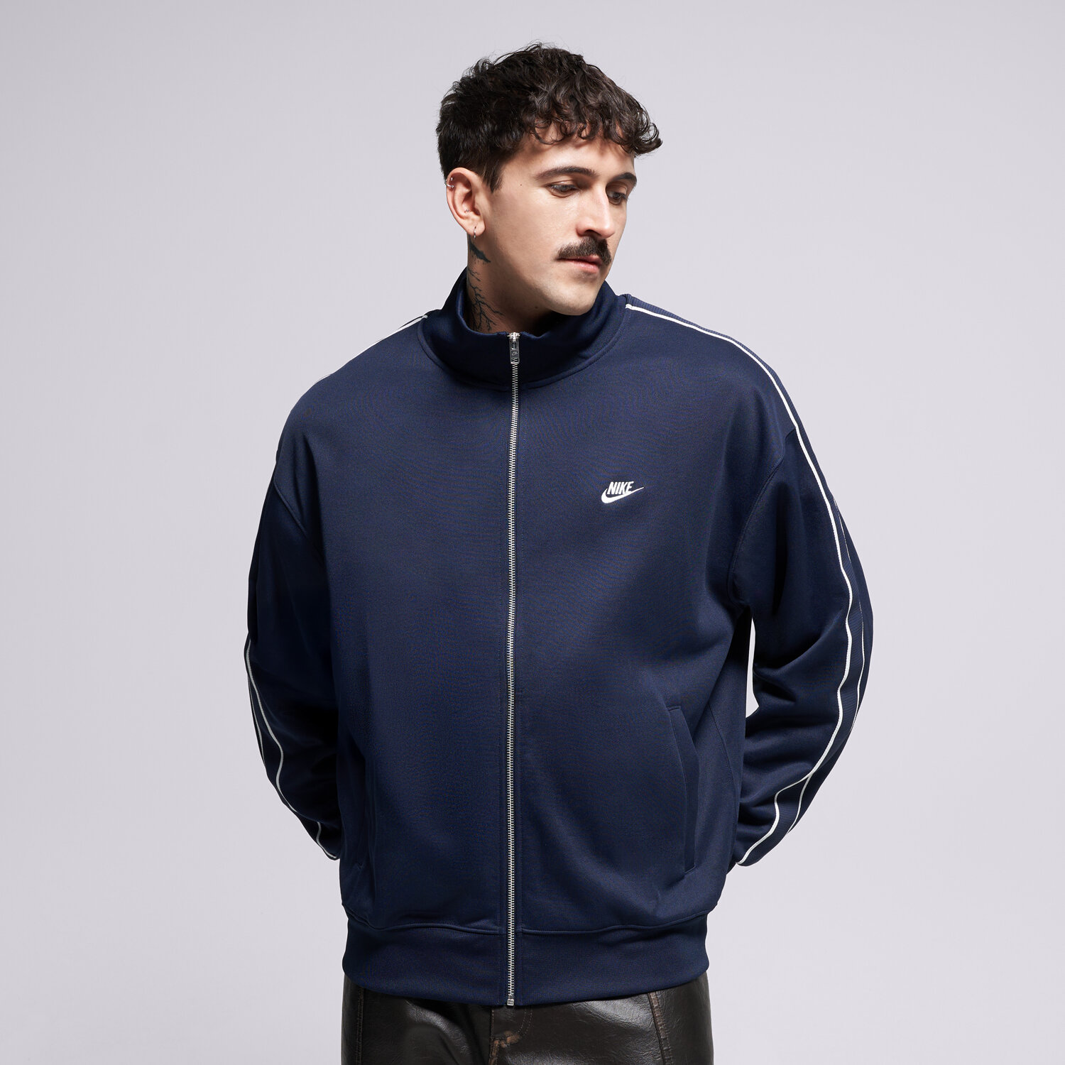 Bluza męska NIKE BLUZA ROZPINANA M NK CLUB KNIT OS TRACK JACKET HV1417-451 GRANATOWY