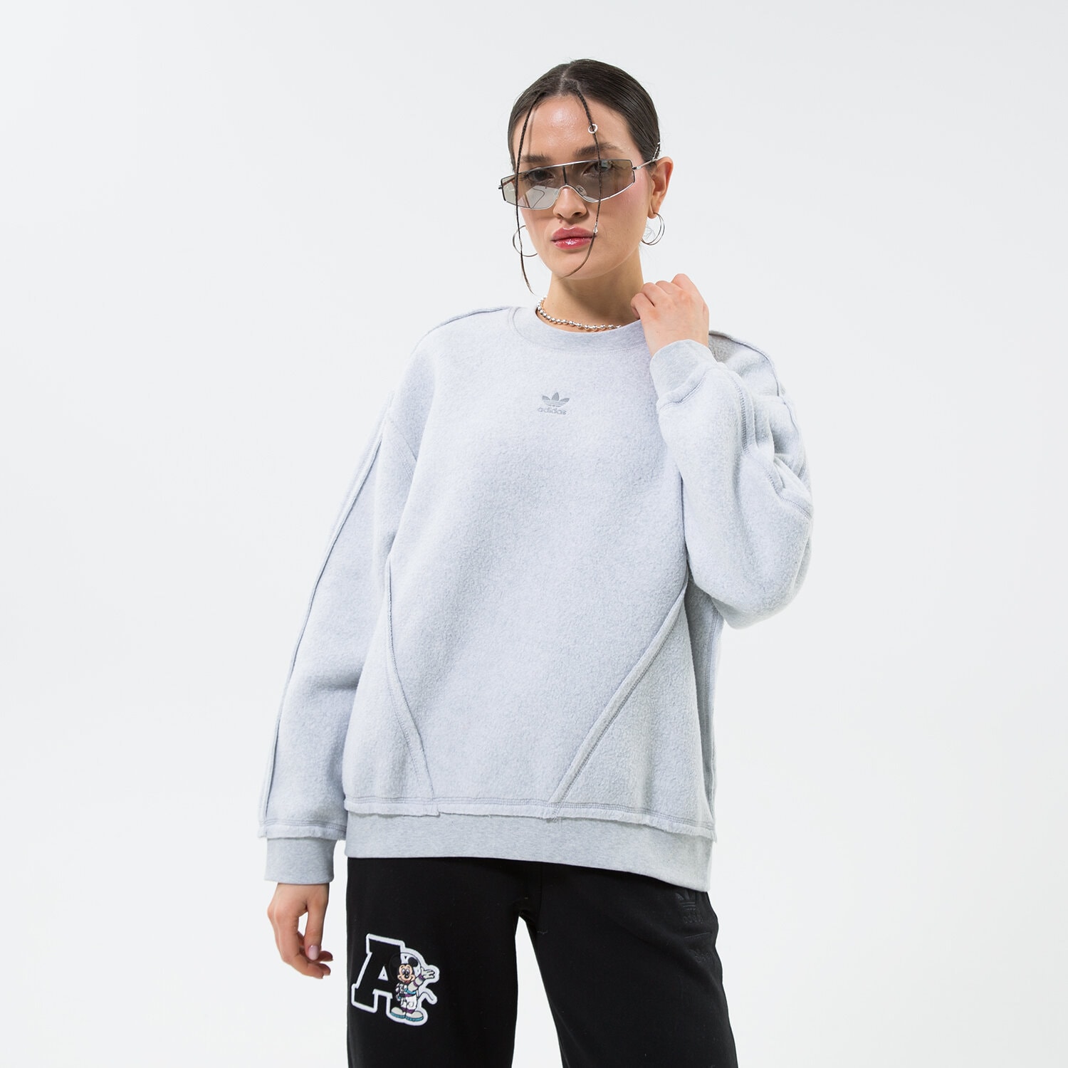 Bluza damska ADIDAS BLUZA SWEATER HL9127 SZARY