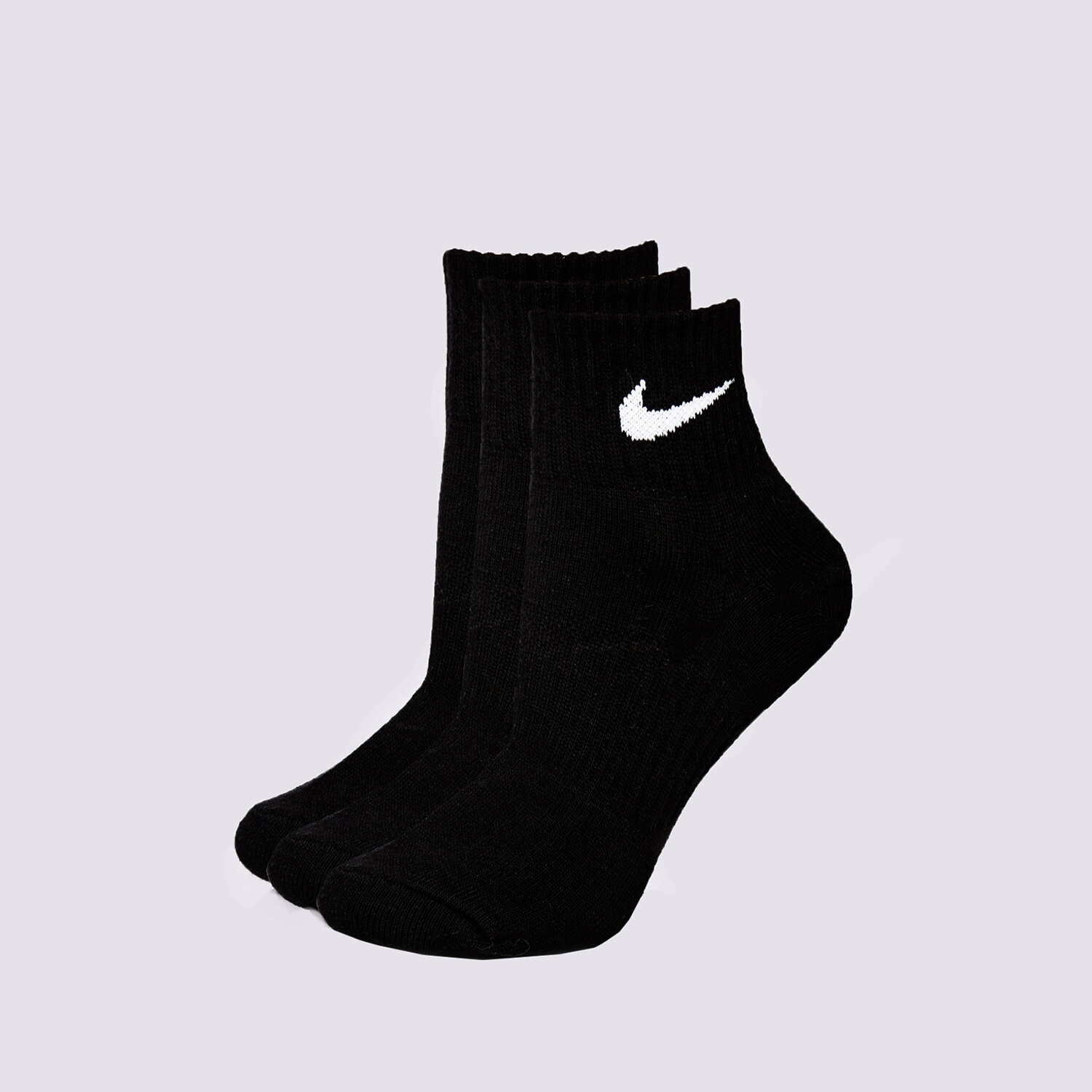 Skarpetki sportowe damskie NIKE SKARPETY 3PPK QUARTER BLACK SX47060-010 CZARNY