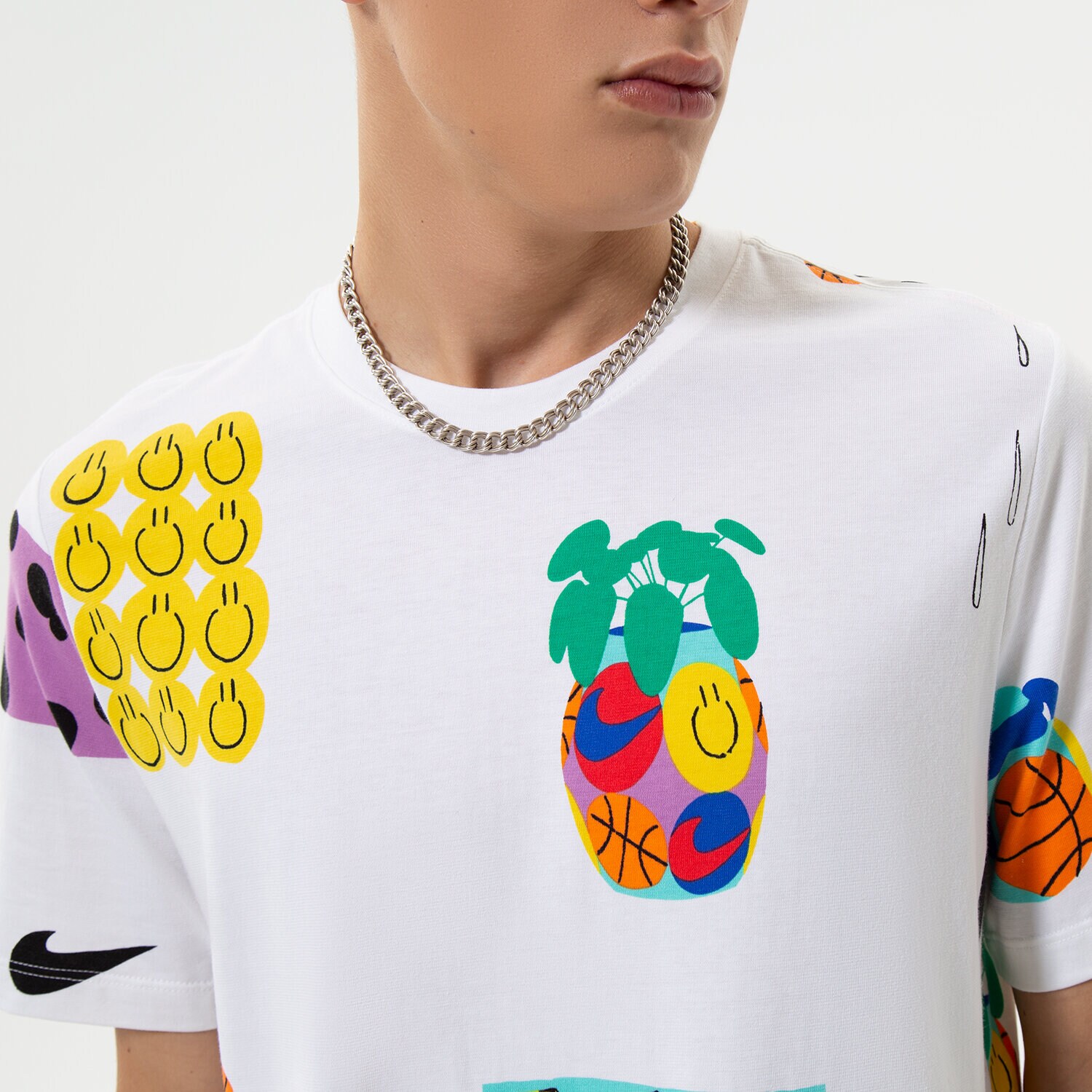 Koszulka, t-shirt sportowy męski NIKE T-SHIRT DQ1014-100 MULTICOLOR