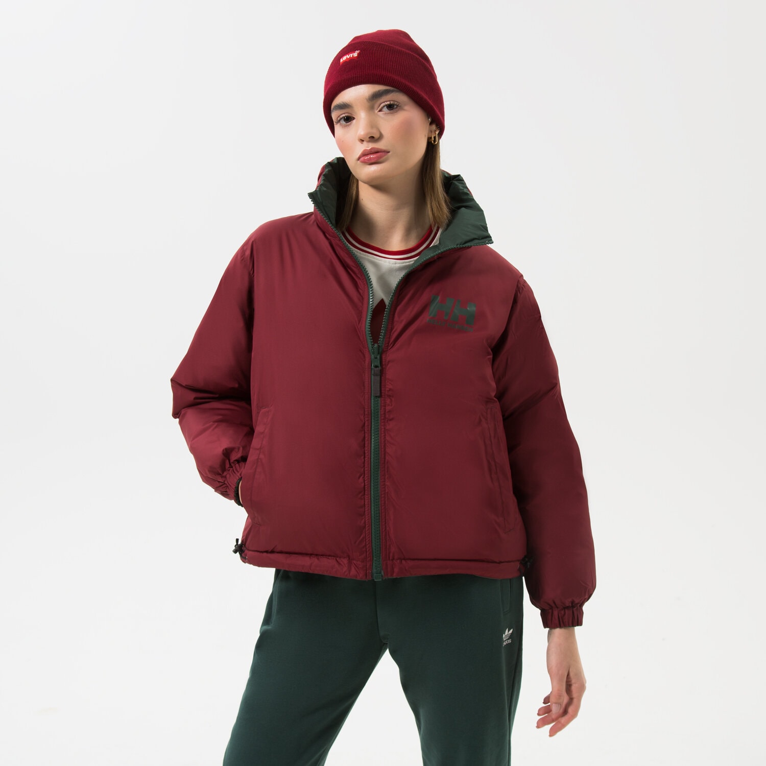 Kurtka zimowa damska HELLY HANSEN KURTKA ZIMOWA W HH URBAN REVERSIBLE 29664391 BORDOWY