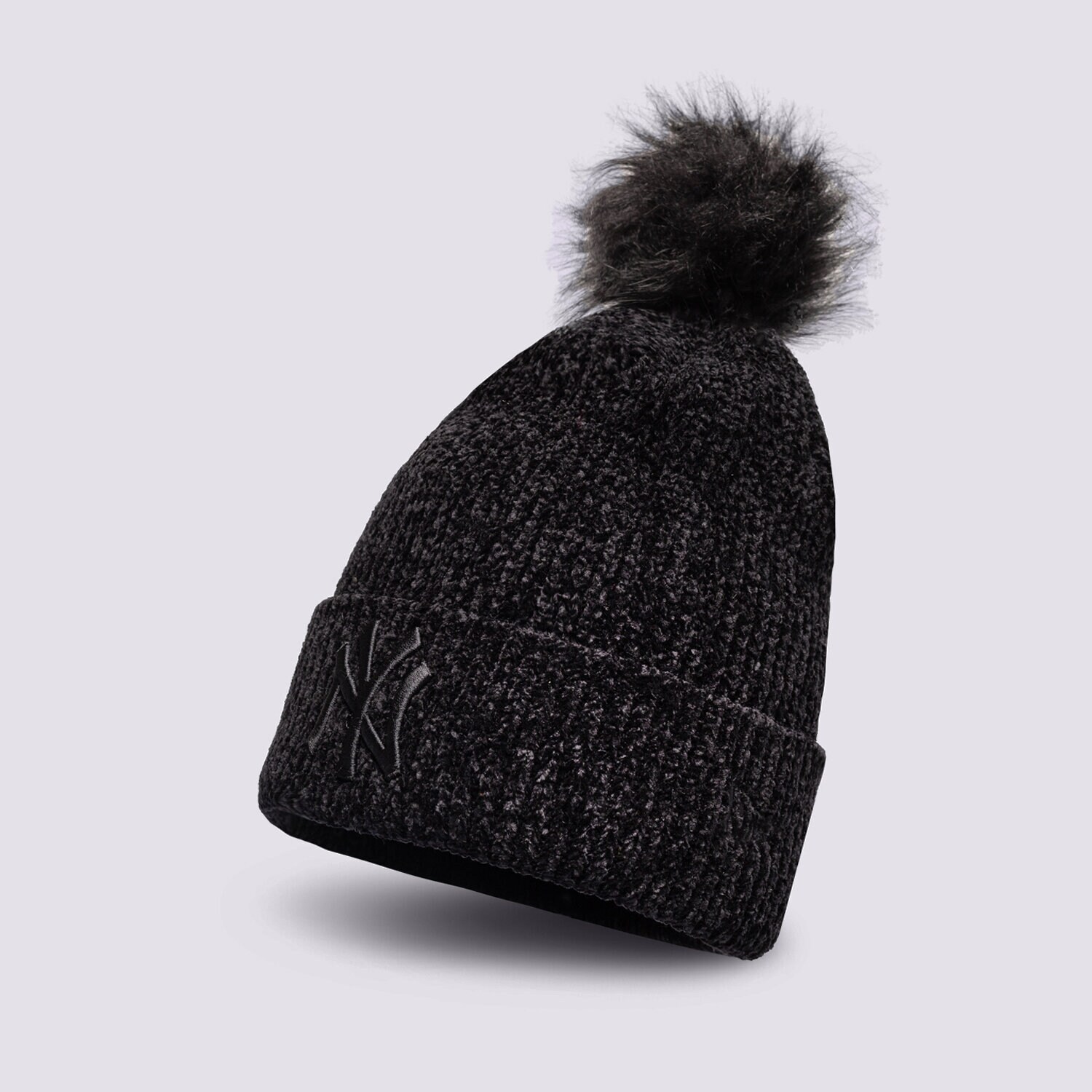 Czapka zimowa damska NEW ERA CZAPKA WMNS BOBBLE BEANIE NYY BLK NEW YORK YANKEES B 60284833 CZARNY