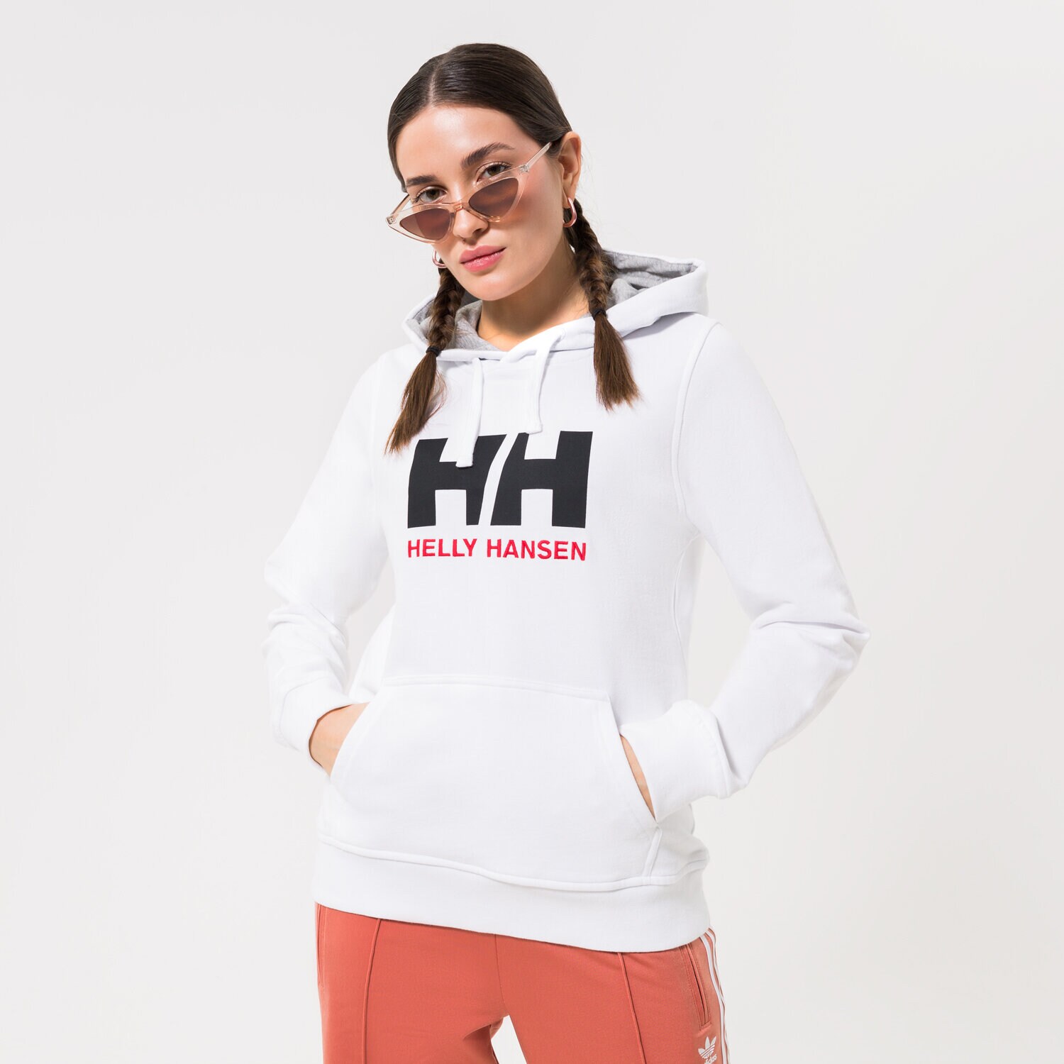 Bluza damska HELLY HANSEN BLUZA Z KAPTUREM W HH LOGO HOODIE 33978001 BIAŁY