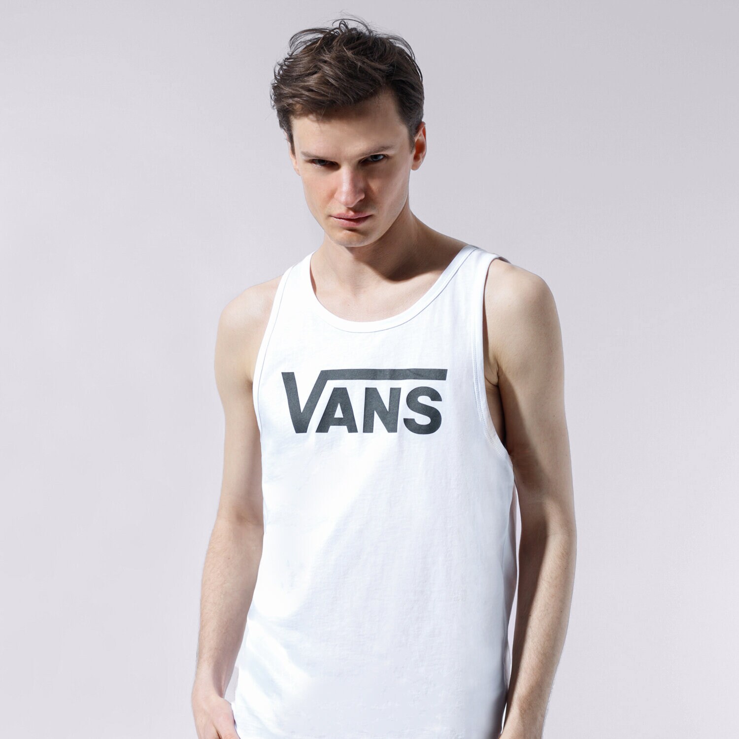 Koszulka, t-shirt sportowy męski VANS TANK VANS CLASSIC TANK VN000Y8VYB21 BIAŁY