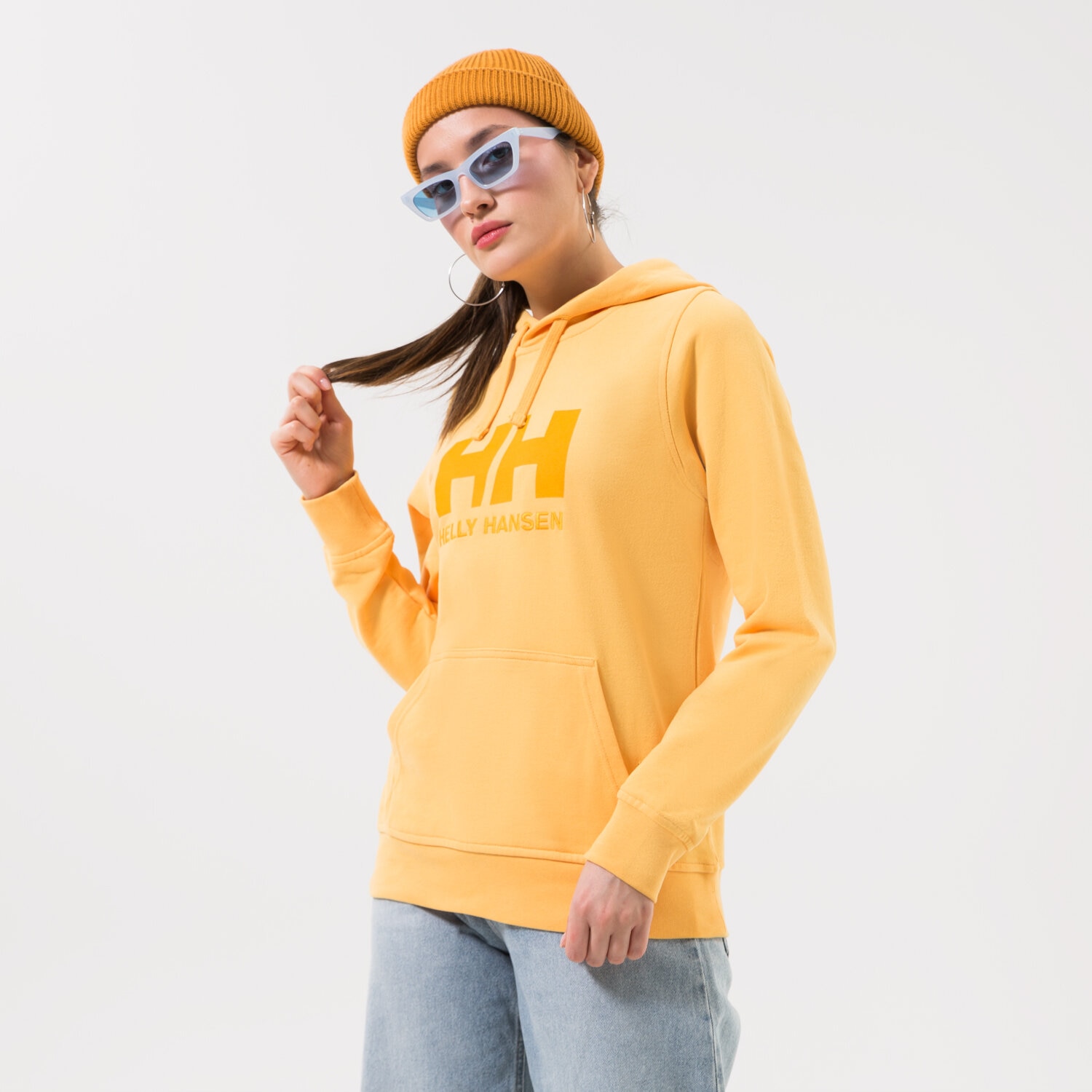 Bluza damska HELLY HANSEN BLUZA Z KAPTUREM W HH LOGO HOODIE 33978341 ŻÓŁTY