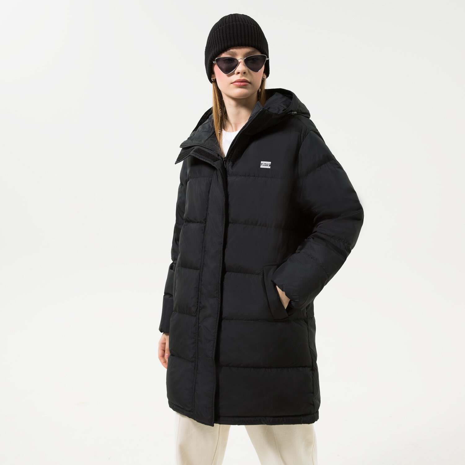 Kurtka zimowa damska LEVI'S KURTKA ZIMOWA LARKIN PUFFER MID A3287-0000 CZARNY