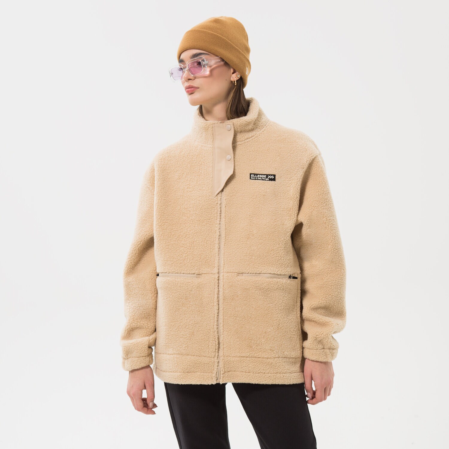 Bluza damska ELLESSE POLAR TABURNO FZ JACKET BEIGE SGP15853214 BEŻOWY