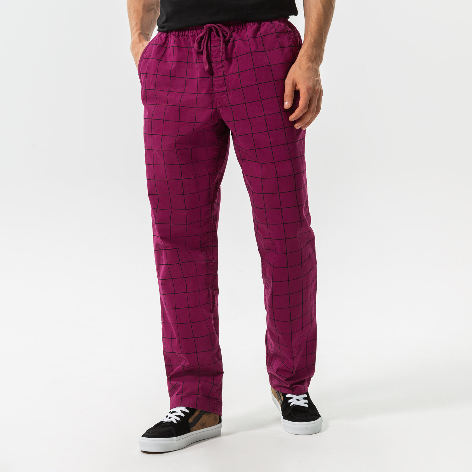 Spodnie sportowe męskie VANS SPODNIE RANGE LOOSE TAPERED ELASTIC PANT VN0000ACY7Y1 FIOLETOWY