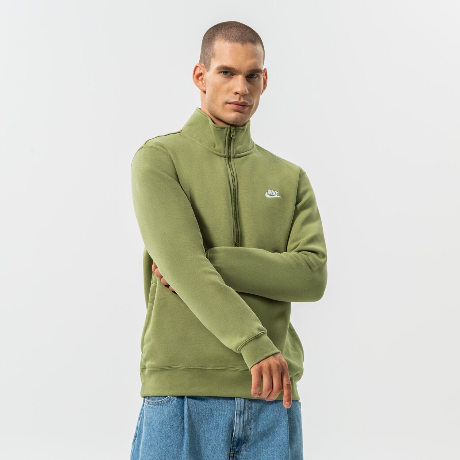 Bluza męska NIKE BLUZA M NSW CLUB BB HZ TOP DD4732-334 KHAKI