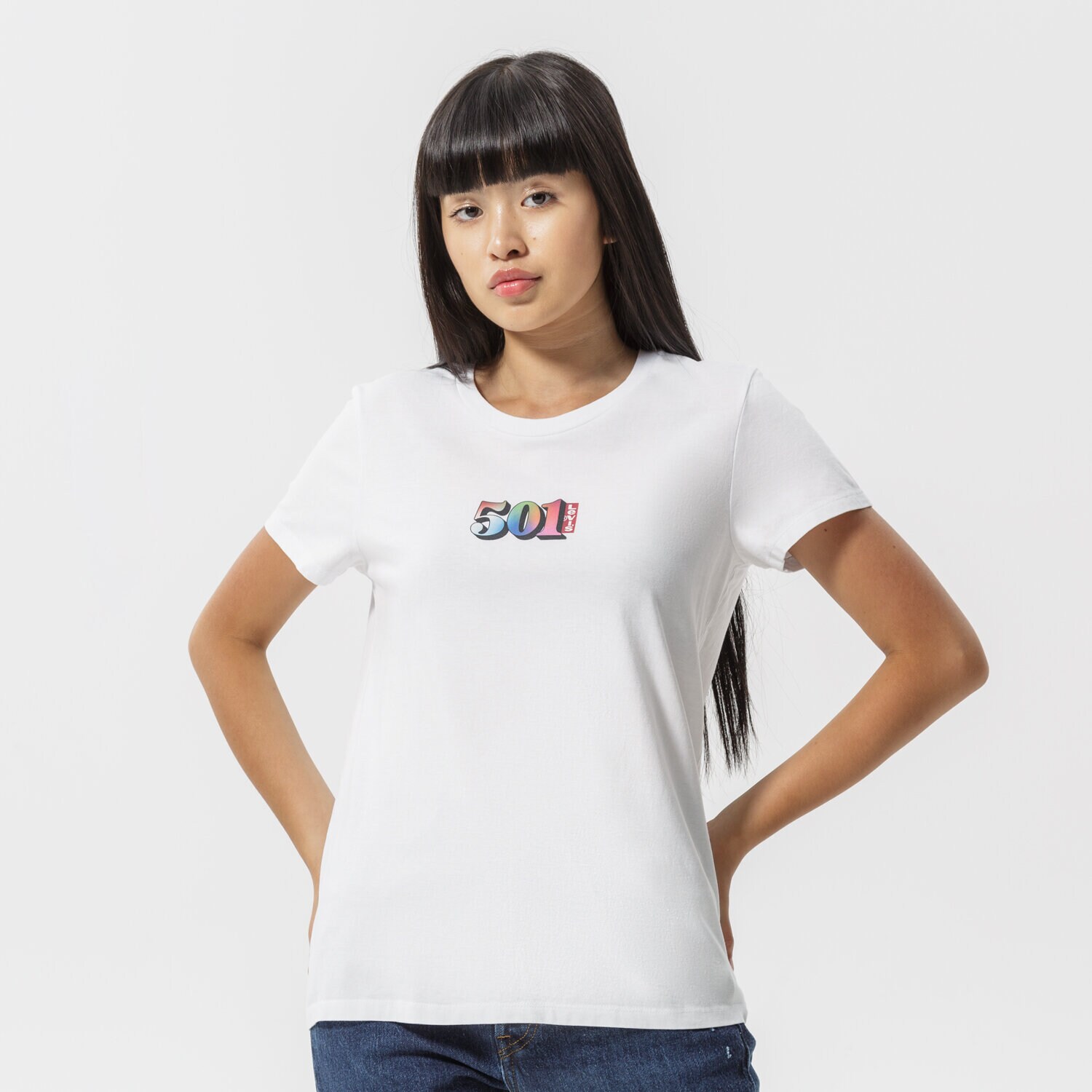 Koszulka, t-shirt damski LEVI'S T-SHIRT THE PERFECT TEE 17369-1922 BIAŁY