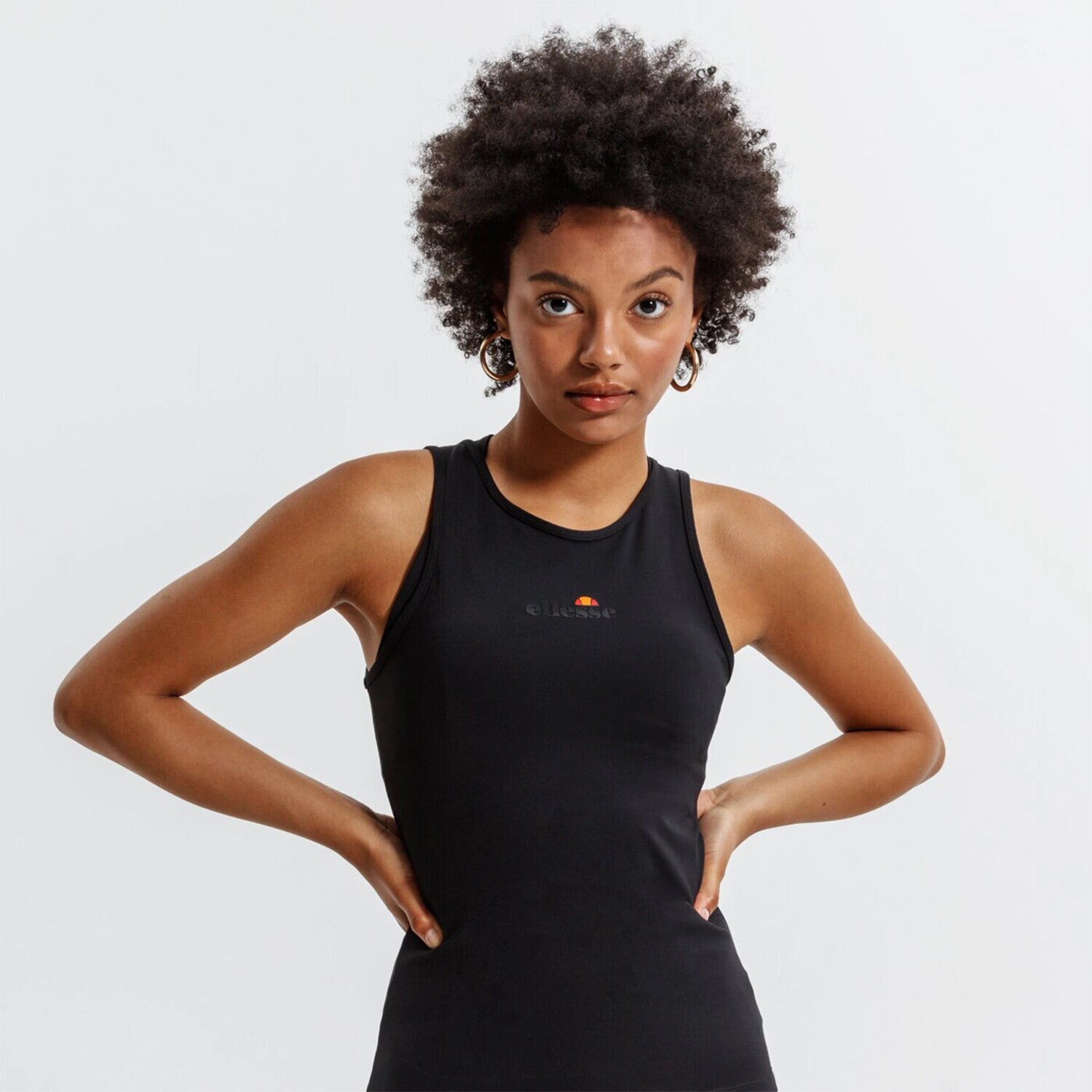 Koszulka, t-shirt damski ELLESSE TANK CARBON VEST BLK SRI08650011 CZARNY