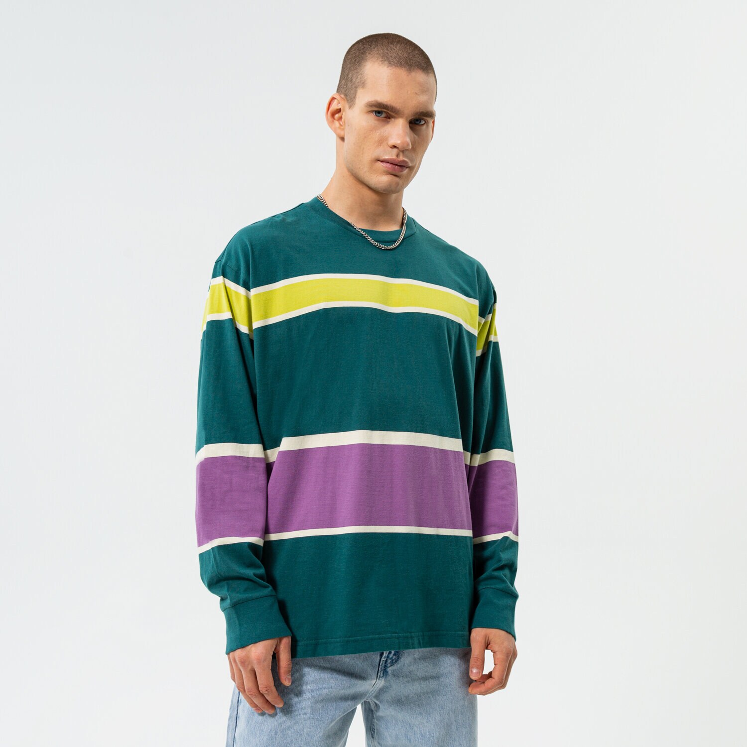 Koszulka, t-shirt sportowy męski LEVI'S T-SHIRT SKATE GRAPHIC BOX LS TEE A1006-0004 ZIELONY