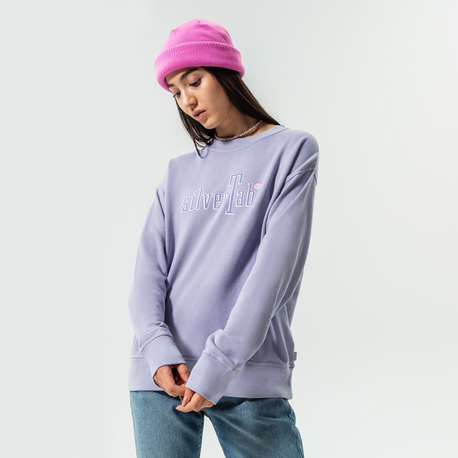 Bluza damska LEVI'S BLUZA GRAPHIC STANDARD CREW 18686-0105 NIEBIESKI