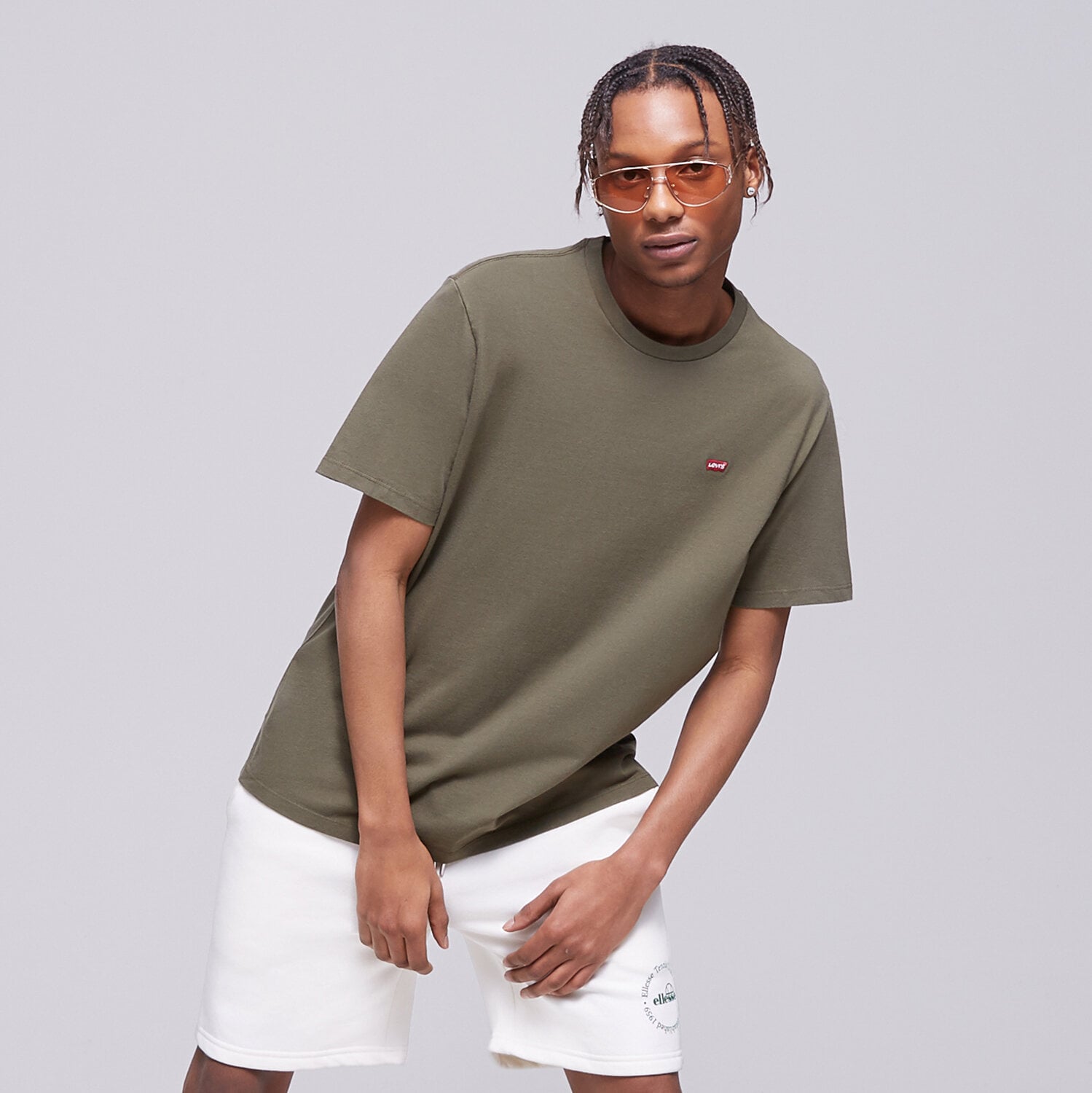 Koszulka, t-shirt sportowy męski LEVI'S T-SHIRT SS ORIGINAL HM TEE 56605-0021 KHAKI