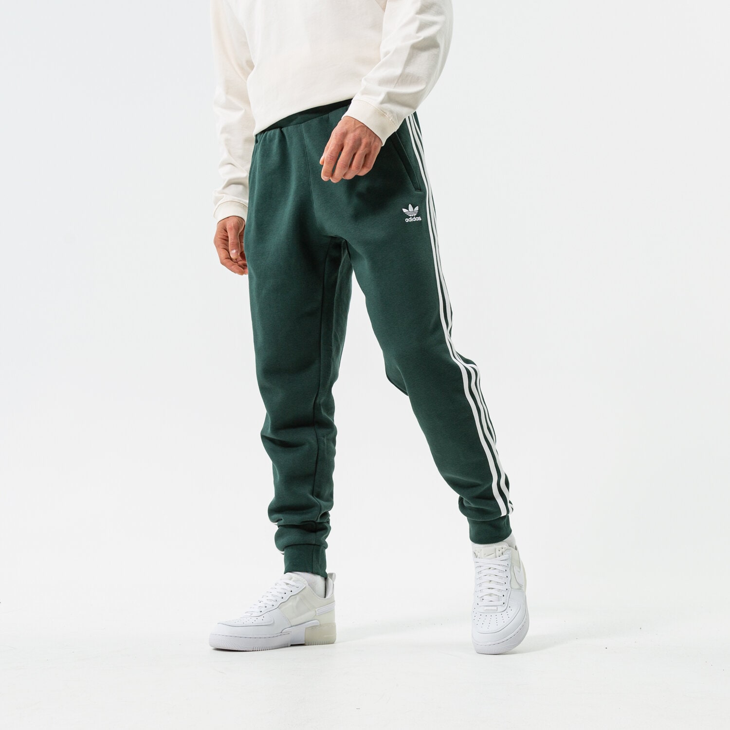 Spodnie sportowe męskie ADIDAS SPODNIE 3-STRIPES PANT HK7299 ZIELONY