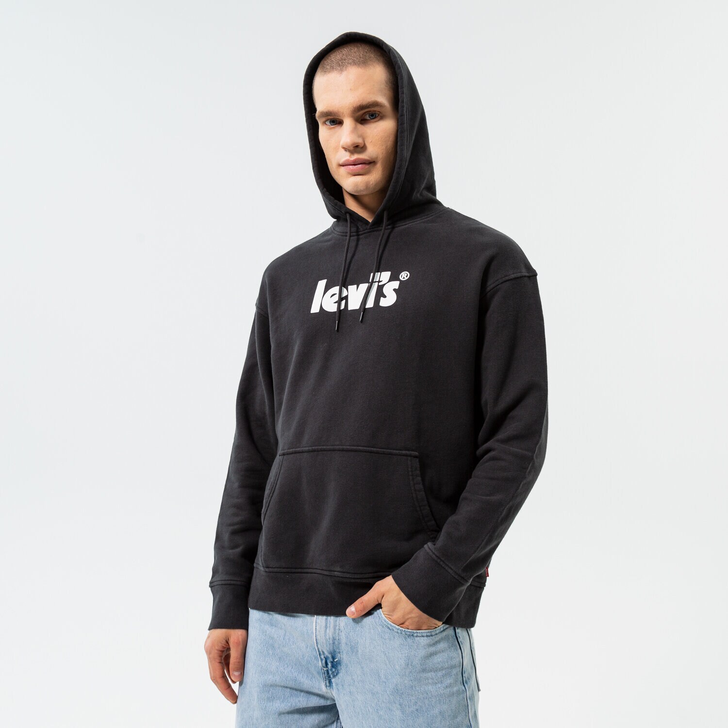 Bluza męska LEVI'S BLUZA Z KAPTUREM RELAXED GRAPHIC PO 38479-0079 CZARNY