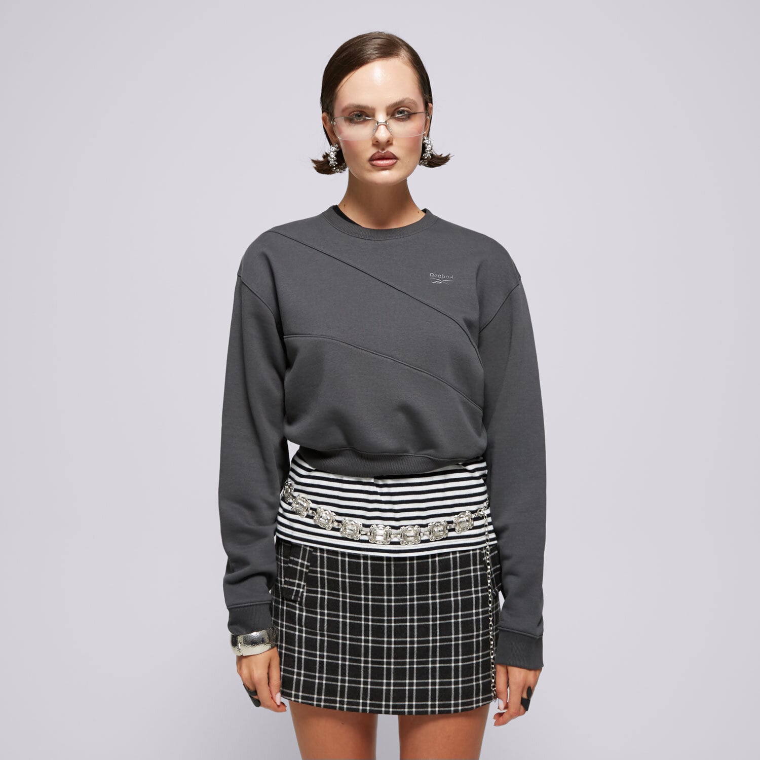 Bluza damska REEBOK BLUZA AE VECTOR LAYER 100205733 SZARY