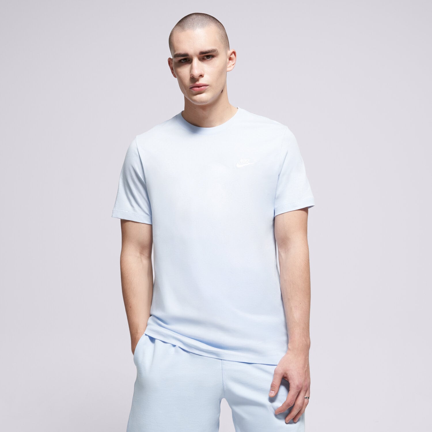 Koszulka, t-shirt sportowy męski NIKE T-SHIRT SPORTSWEAR CLUB AR4997-408 NIEBIESKI