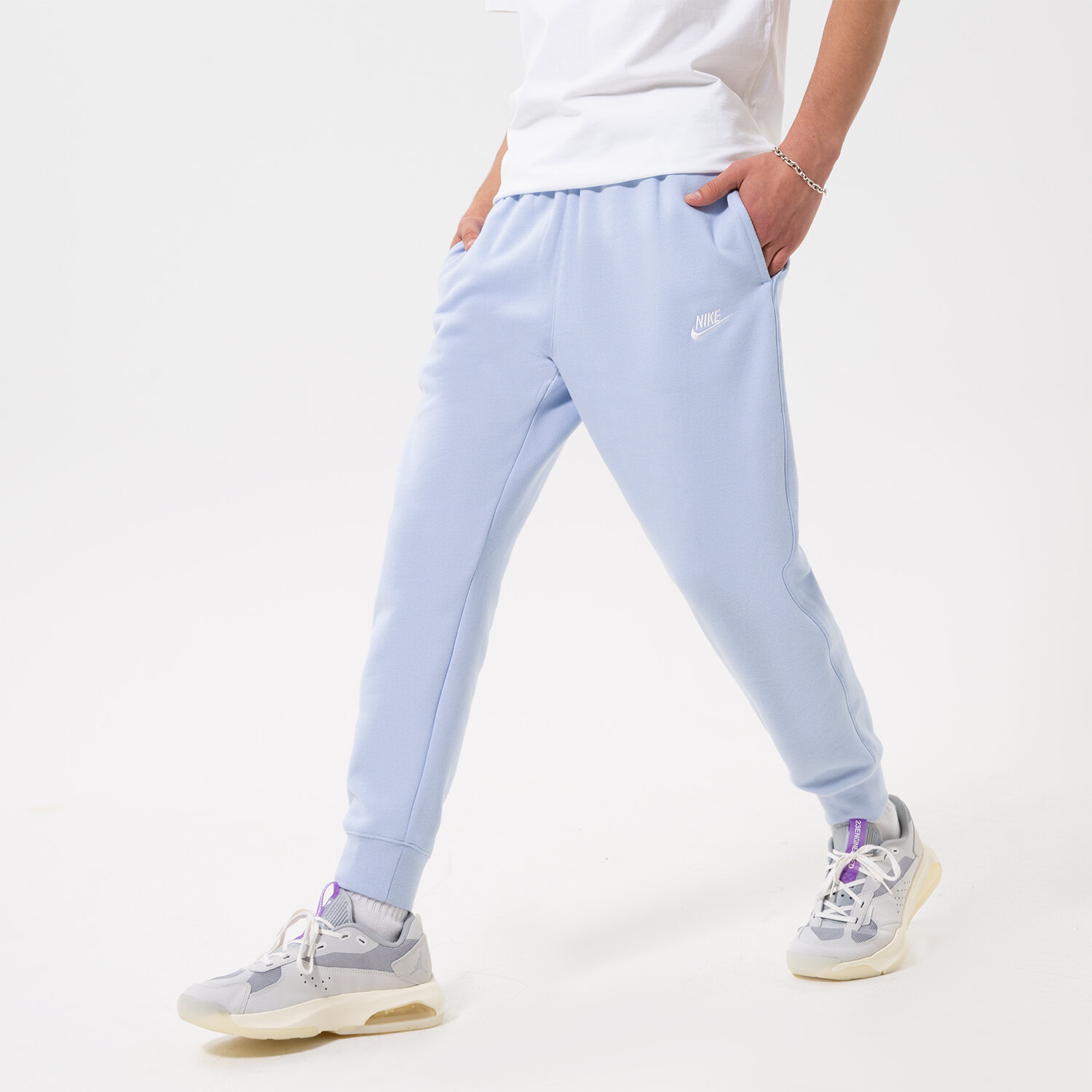 Spodnie sportowe męskie NIKE SPODNIE M NSW CLUB JGGR BB BV2671-548 NIEBIESKI