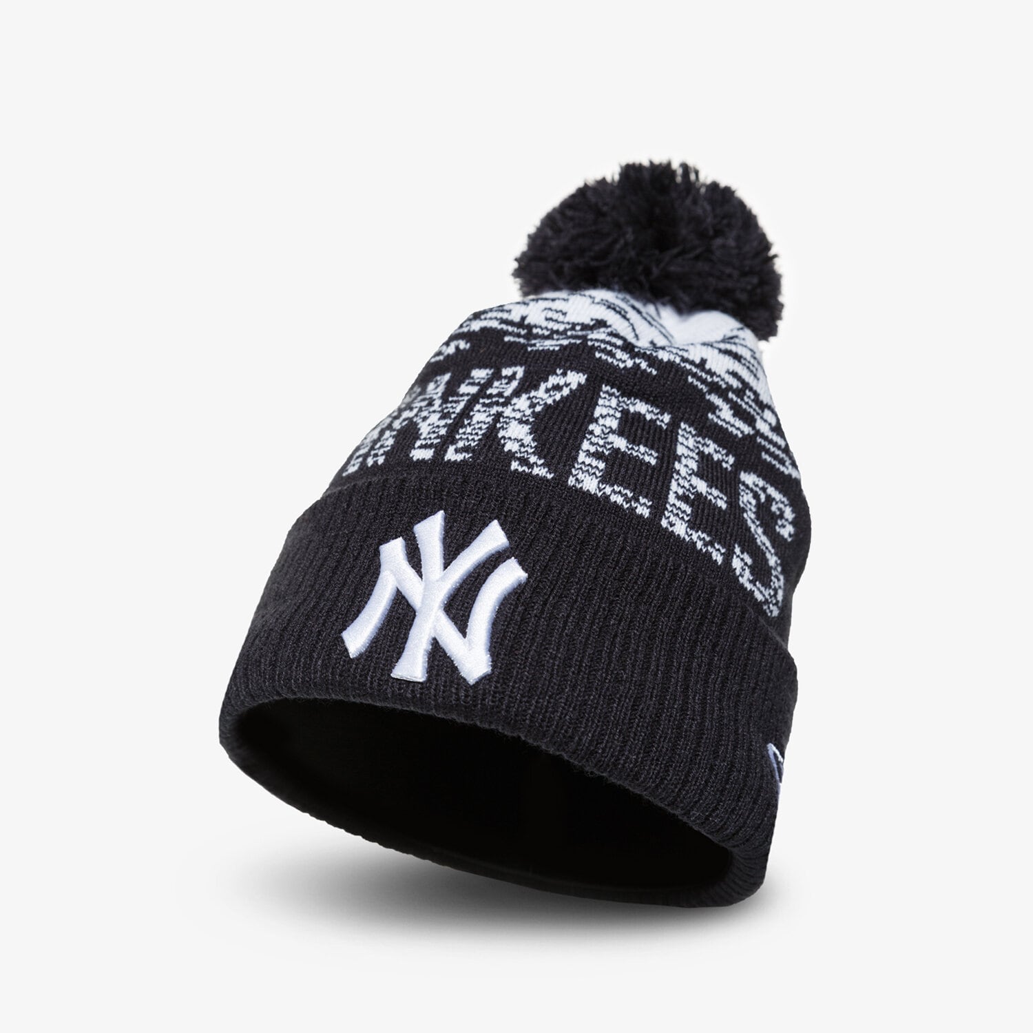 Czapka zimowa męska NEW ERA MLB SIDELINE NEW YORK YANKEES POM BEANIE NEW YORK YA 80536115 CZARNY