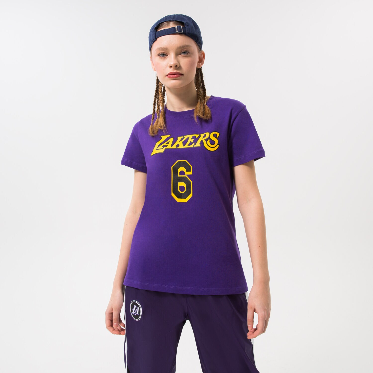 Koszulka, t-shirt damski NIKE T-SHIRT LAL W NK ES STMT NN TEE NBA DV6345-504 FIOLETOWY