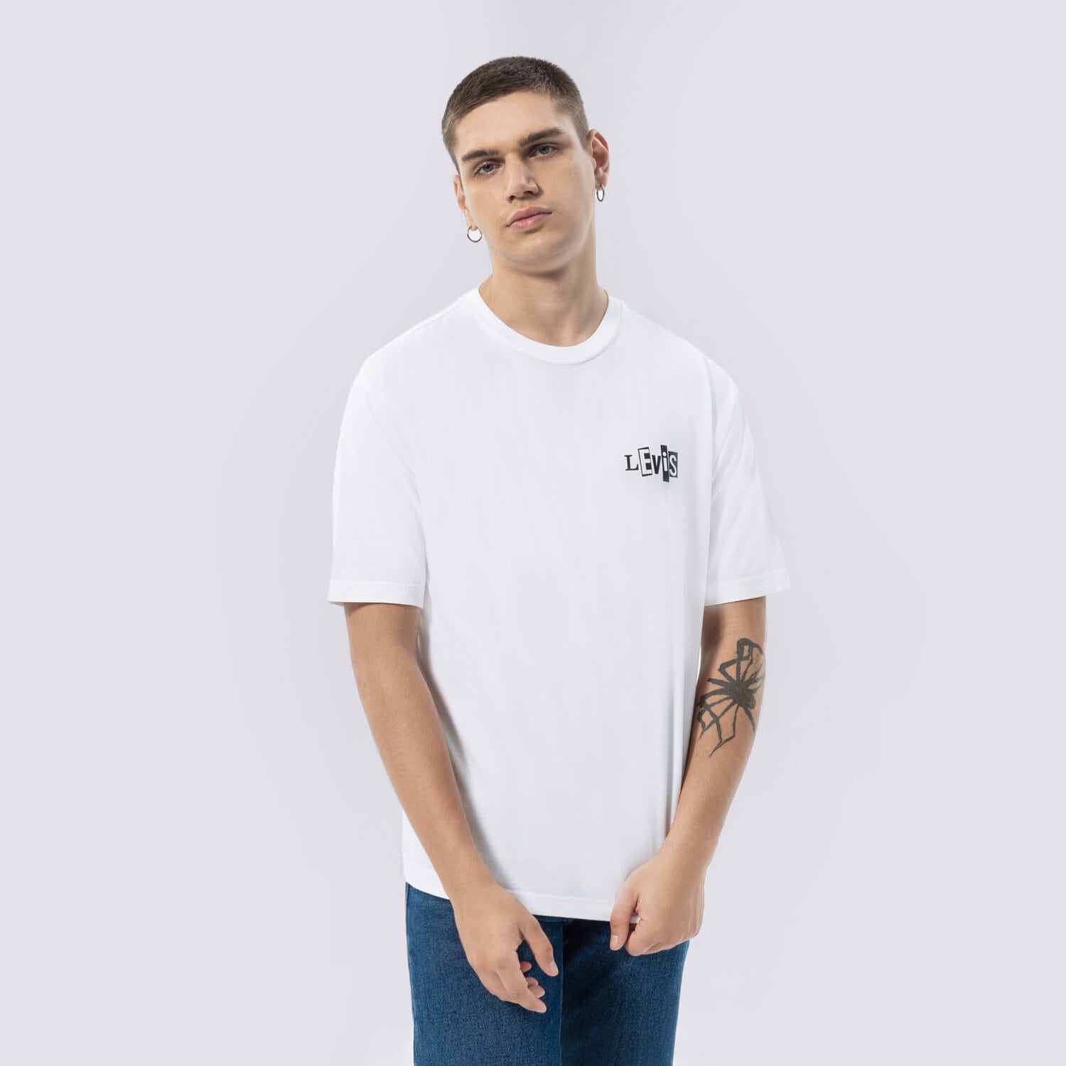 Koszulka, t-shirt sportowy męski LEVI'S T-SHIRT SKATE GRAPHIC BOX TEE A1005-0001 BIAŁY