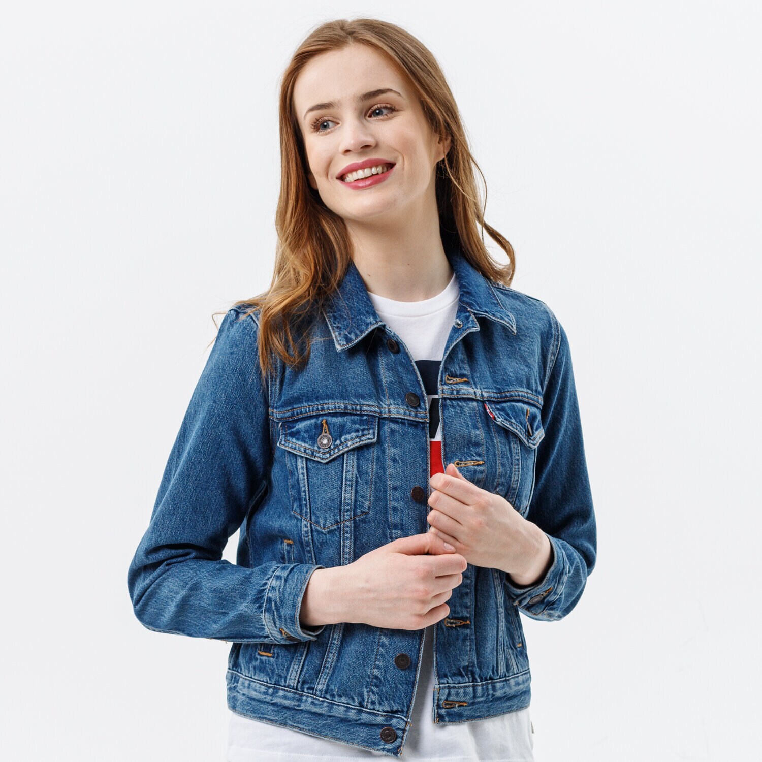 Kurtka wiosenna / jesienna damska LEVI'S KURTKA ORIGINAL TRUCKER 29945-0063 GRANATOWY