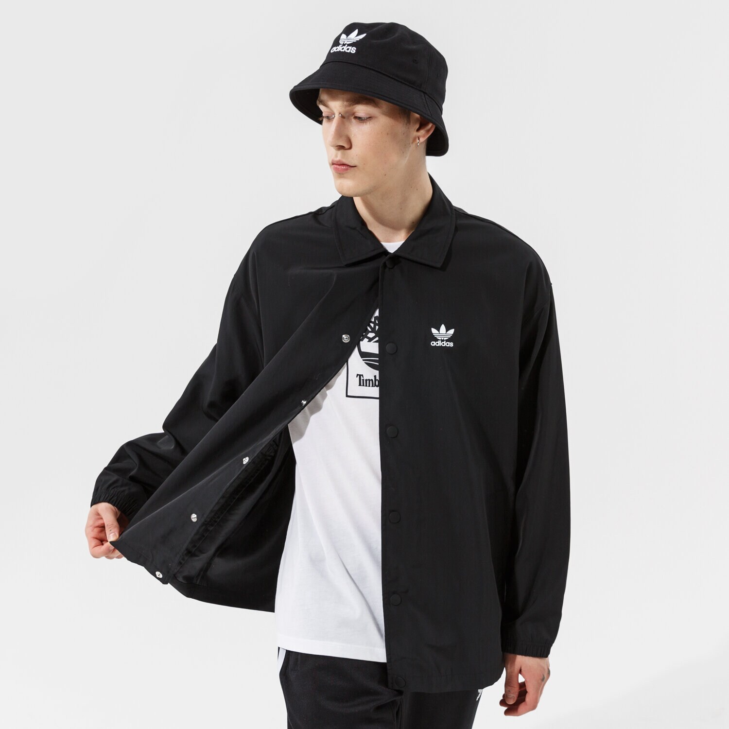 Kurtka wiosenna / jesienna męska ADIDAS KURTKA COACH JACKET H09129 CZARNY