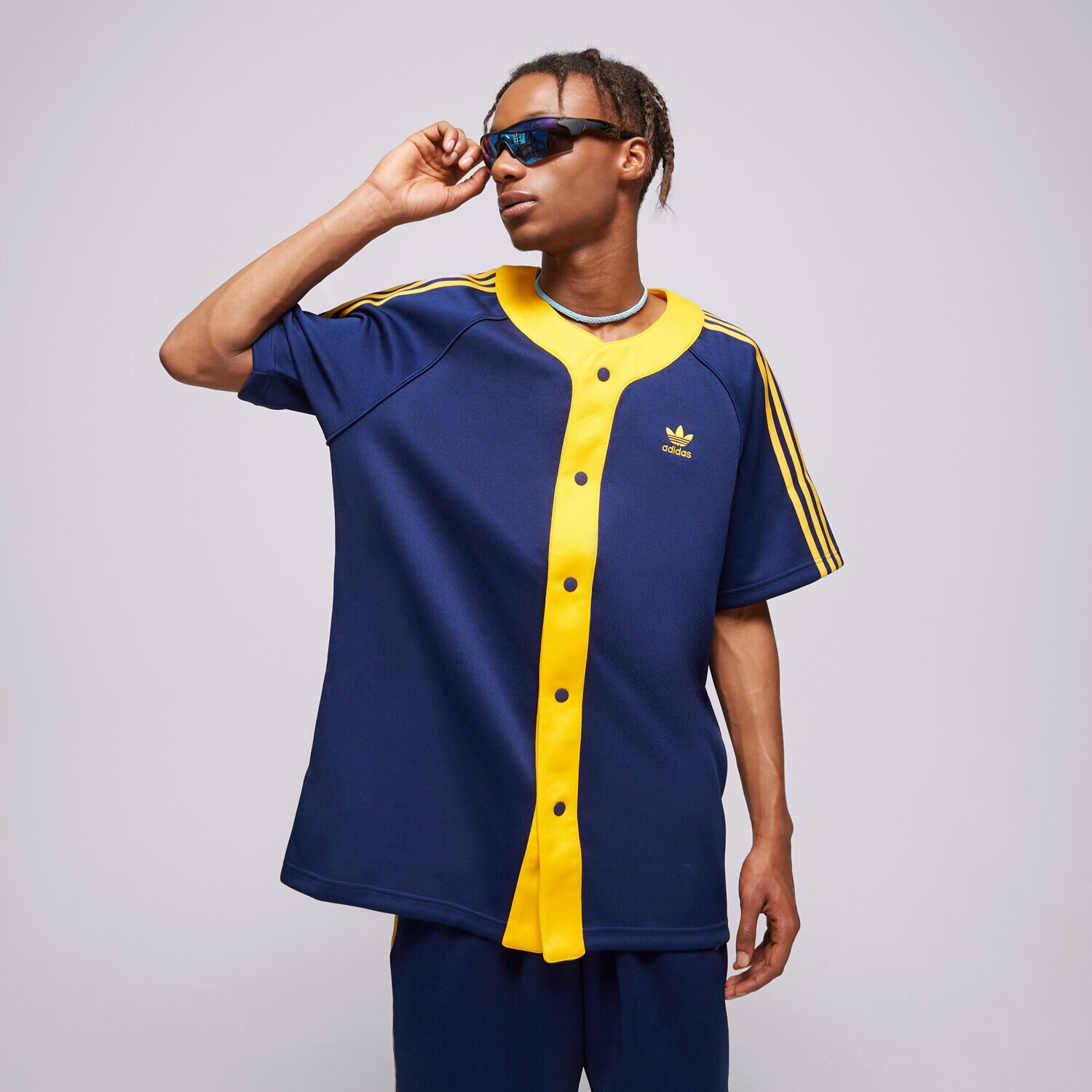 Koszule męskie sportowe ADIDAS KOSZULA CL+ SS BB IM4458 GRANATOWY