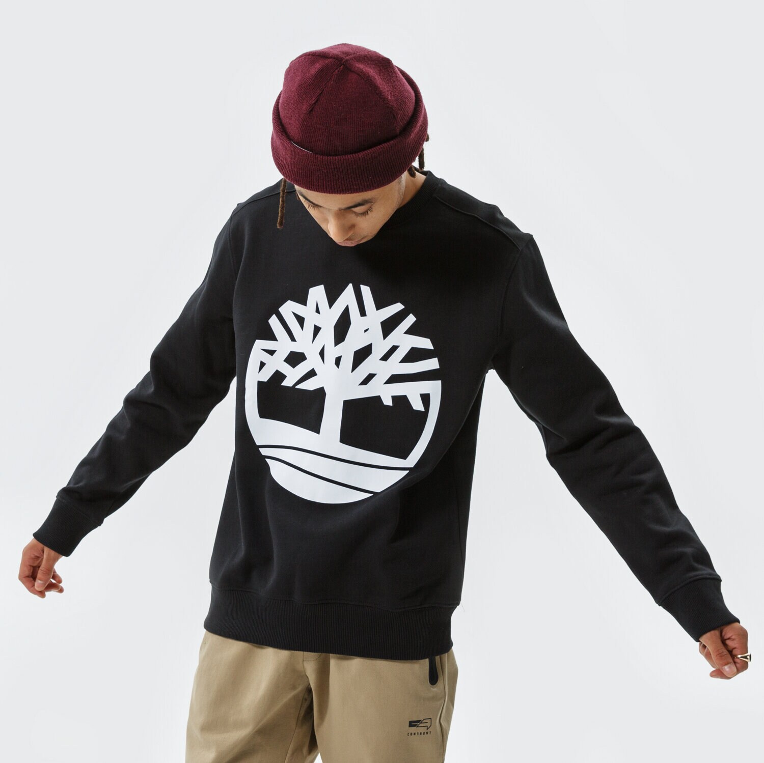 Bluza męska TIMBERLAND BLUZA YC CORE TREE LOGO CREW NECK SWEATSHIRT TB0A2BJ8N921 CZARNY