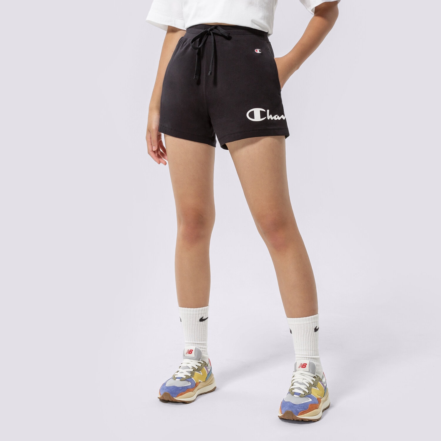 Krótkie spodenki, szorty damskie CHAMPION SZORTY SHORTS 114906KK001 CZARNY