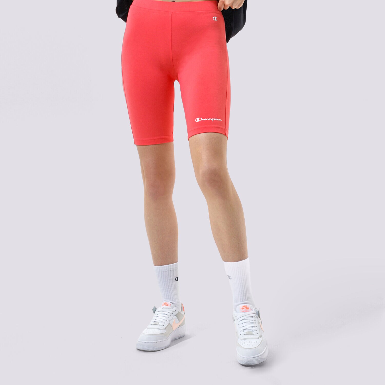 Spodnie sportowe damskie CHAMPION SZORTY BIKE TRUNK 113989PS004 KORALOWY