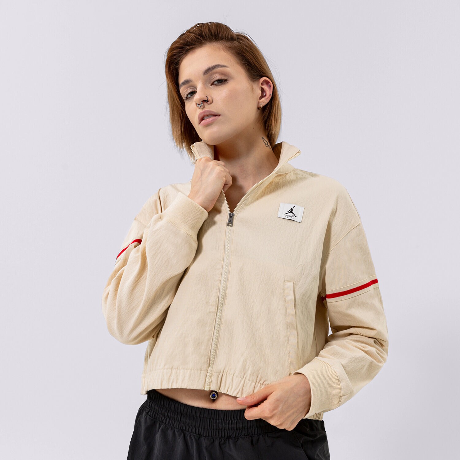Kurtka wiosenna / jesienna damska JORDAN KURTKA W J FLIGHT WVN JACKET DQ4625-234 BEŻOWY