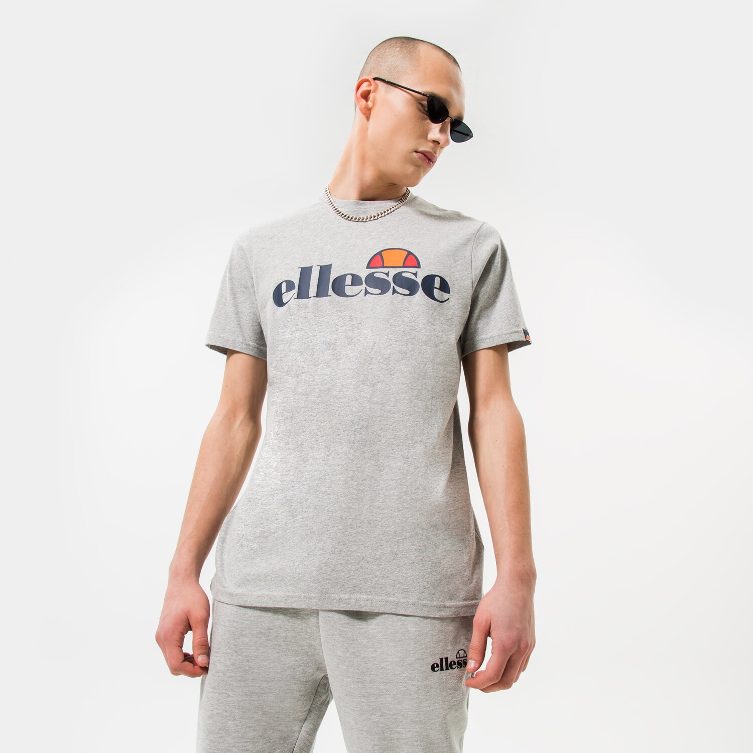 Koszulka, t-shirt sportowy męski ELLESSE T-SHIRT SL PRADO GREY SHC07405112 SZARY
