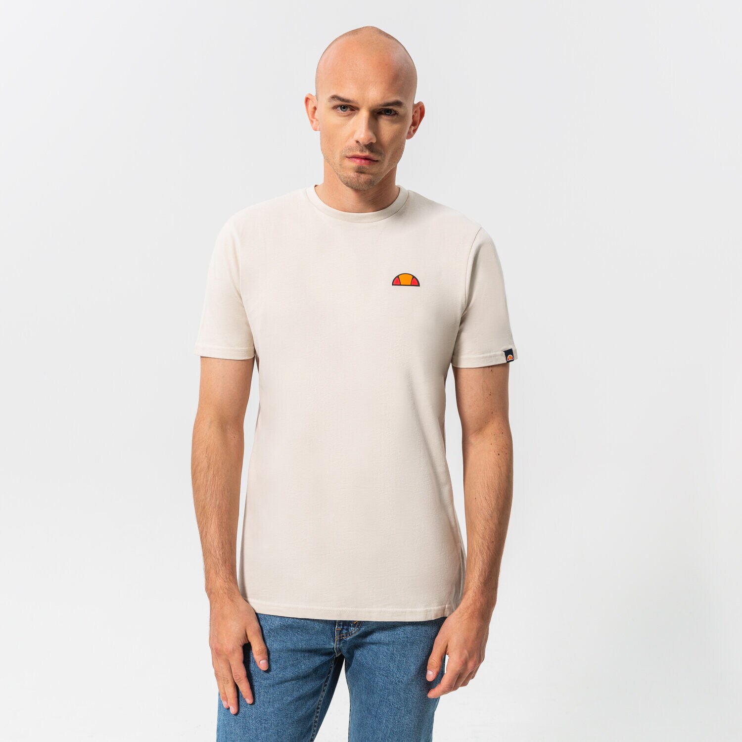 Koszulka, t-shirt sportowy męski ELLESSE T-SHIRT KONELLA BEIGE SMG13512214 SZARY