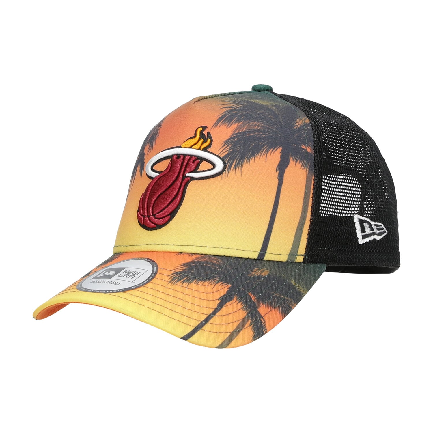 Czapka z daszkiem męska NEW ERA CZAPKA SUMMER CITY TRUCKER HEAT MIAMI HEAT BLK 60137589 MULTICOLOR