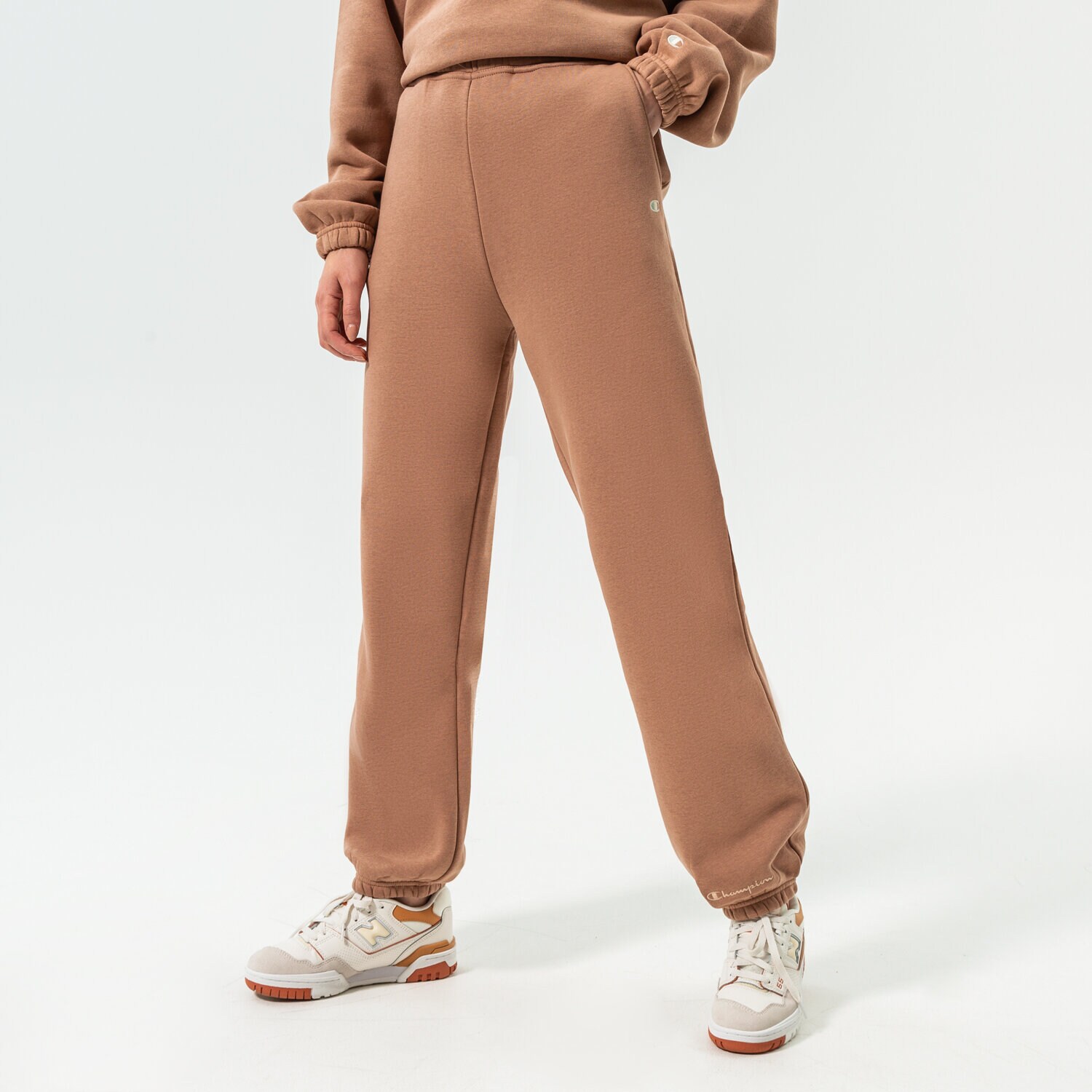 Spodnie sportowe damskie CHAMPION SPODNIE PANTS 115668MS036 BRĄZOWY