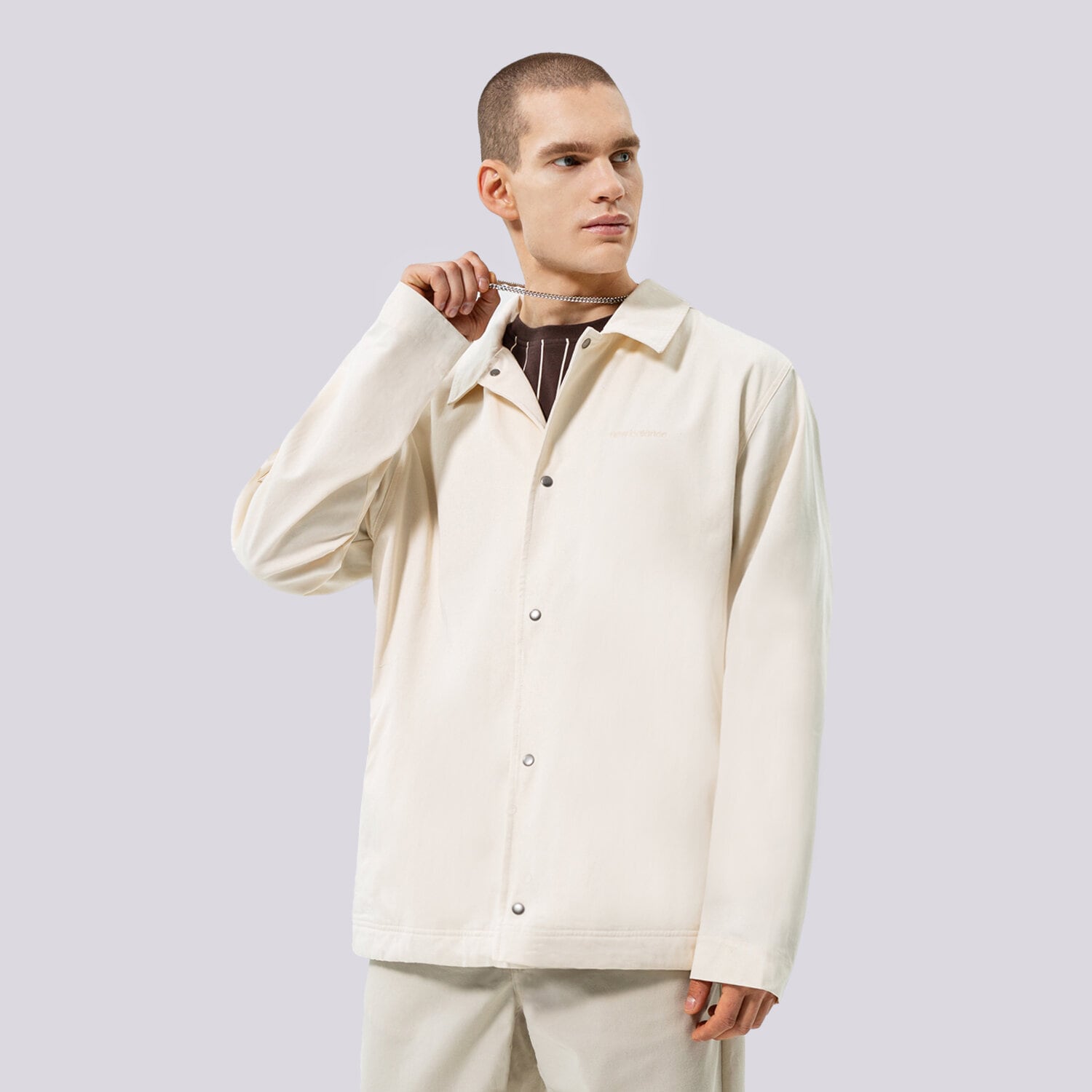 Kurtka wiosenna / jesienna męska NEW BALANCE KURTKA NB ATHLETICS NATURE STATE MJ23552GIE BIAŁY