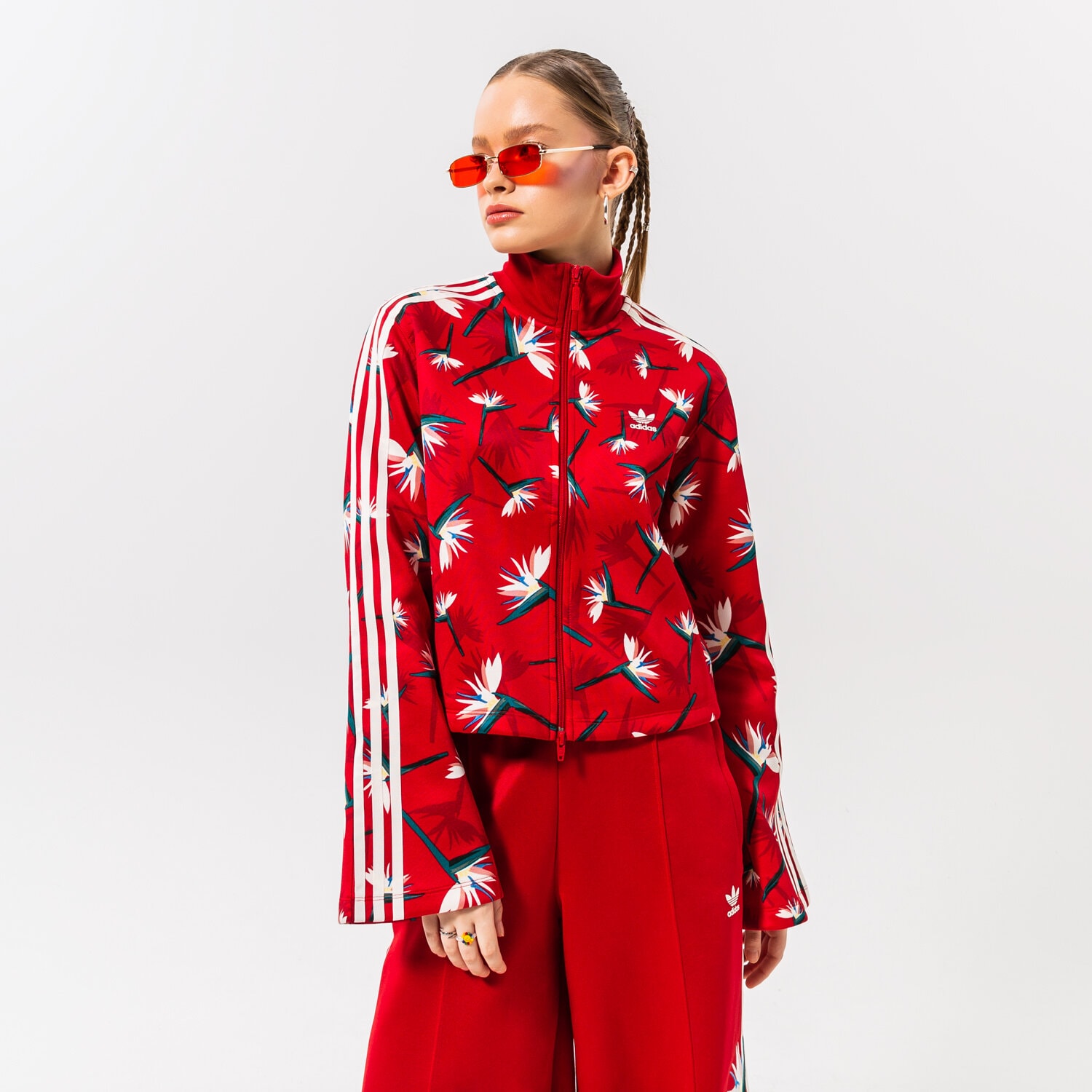 Kurtka wiosenna / jesienna damska ADIDAS KURTKA PRZEJŚCIOWA BECKENBAUER JKT HK5218 CZERWONY