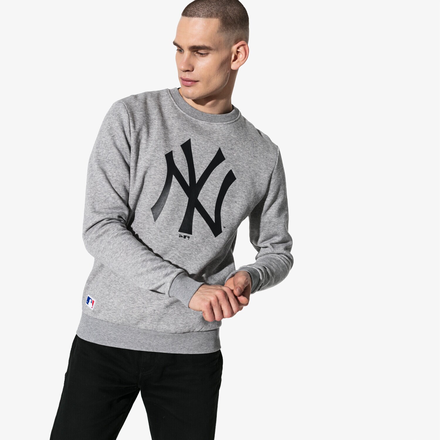 Bluza męska NEW ERA BLUZA MLB NYY GREY NEW YORK YANKEES LGH 11863704 SZARY