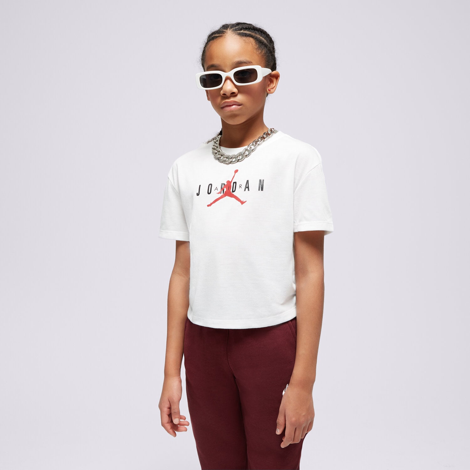 Koszulka, t-shirt dla dzieci JORDAN T-SHIRT MJ HBR SUSTAINABLE TEE GIRL 45B923-001 BIAŁY