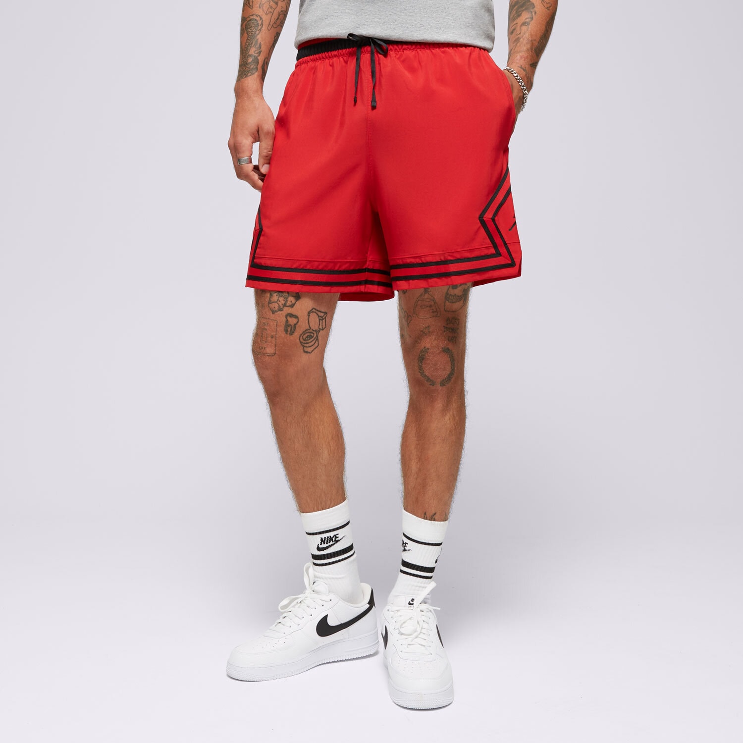 Krótkie spodenki, szorty męskie SZORTY M JORDAN DF SPRT WVN DMND SHORT  FQ2989-687 CZERWONY