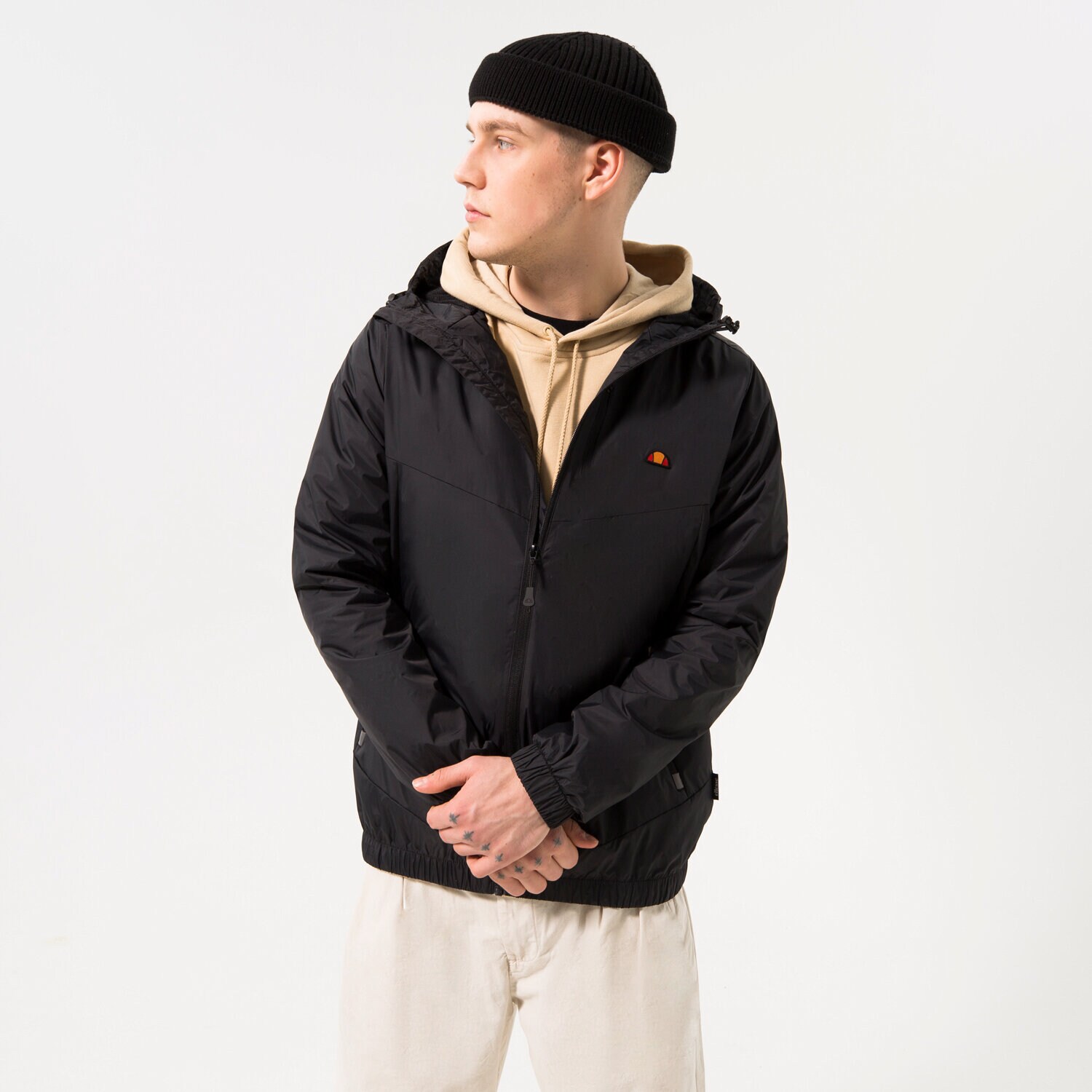 Kurtka wiosenna / jesienna męska ELLESSE KURTKA FRACTION 2 FZ JACKET BLK SHR17781011 CZARNY
