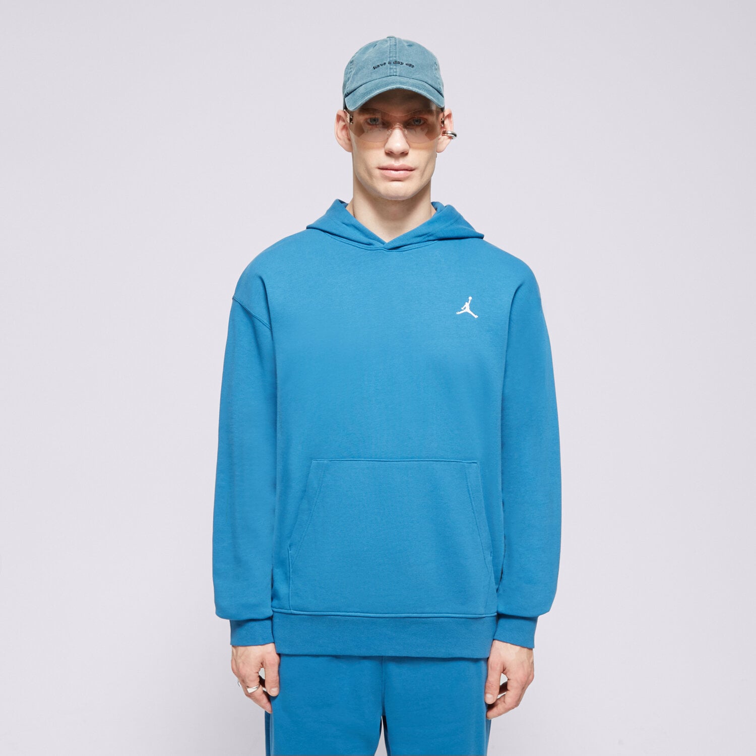 Bluza męska BLUZA Z KAPTUREM M JORDAN ESS FLC PO LB FQ3678-457 NIEBIESKI