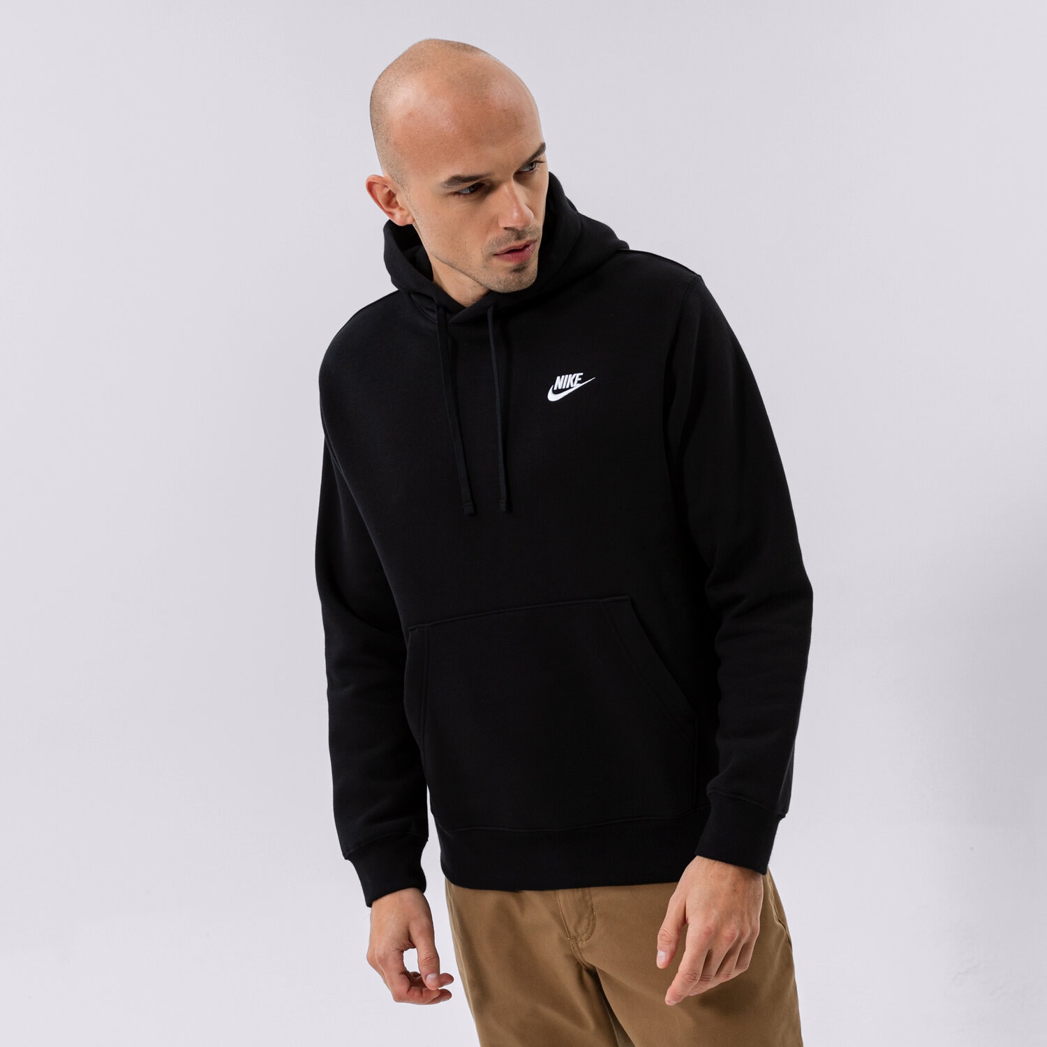 Bluza męska NIKE BLUZA Z KAPTUREM SPORTSWEAR CLUB FLEECE BV2654-010 CZARNY