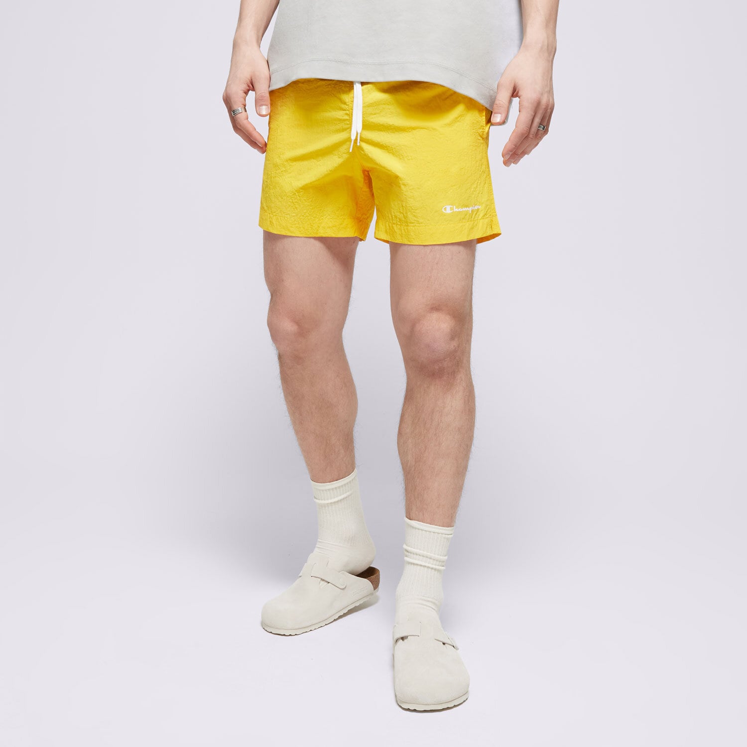 Krótkie spodenki, szorty męskie CHAMPION SZORTY BEACHSHORT 216069YS011 ŻÓŁTY