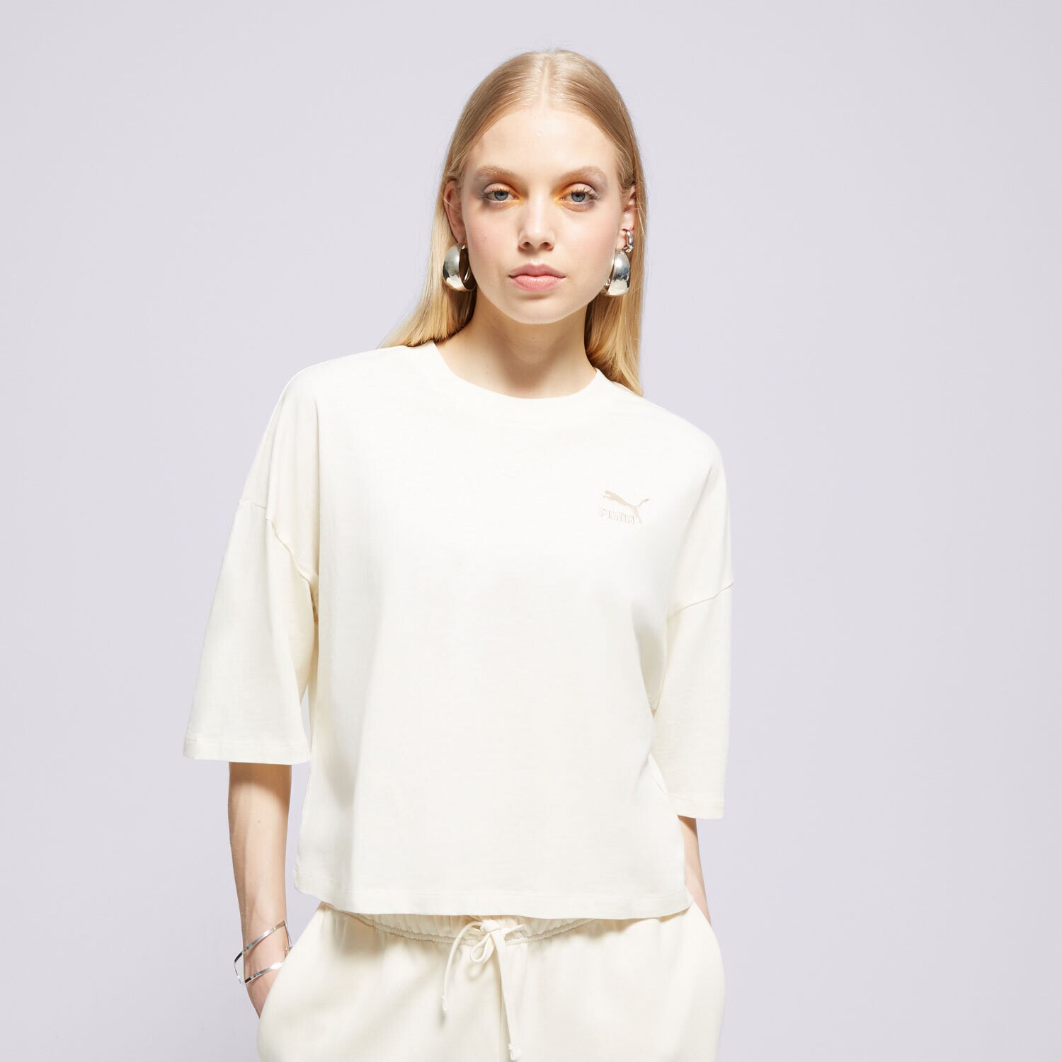 Koszulka, t-shirt damski PUMA T-SHIRT BETTER CLASSICS OVERSIZED 62422699 BEŻOWY